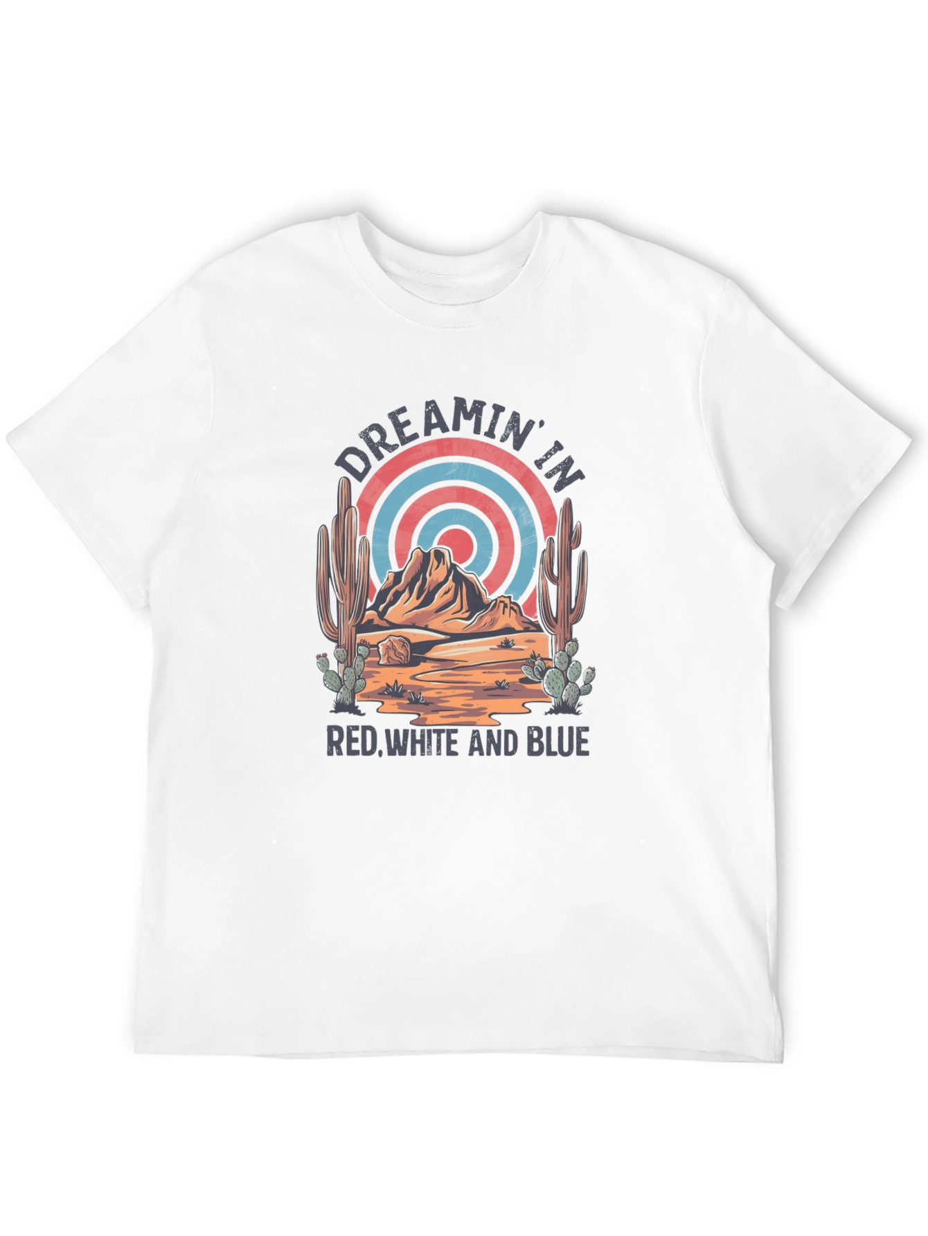 Black Dreamin' In Red White And Blue Graphic Tee view 12