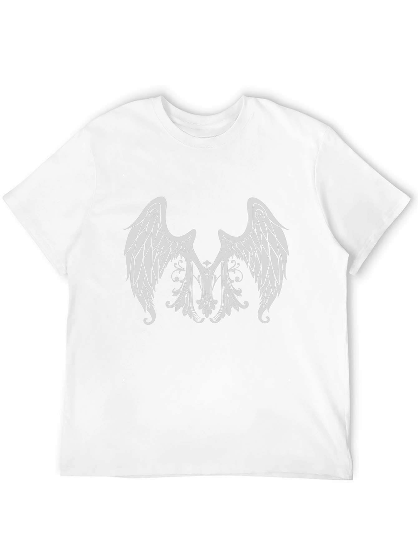 Black Black T-Shirt with Angel Wing Graphic view 12