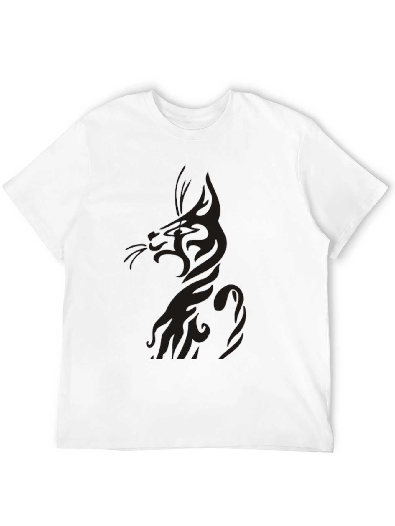 Black Cool Cat Graphic Tee - Black view 12