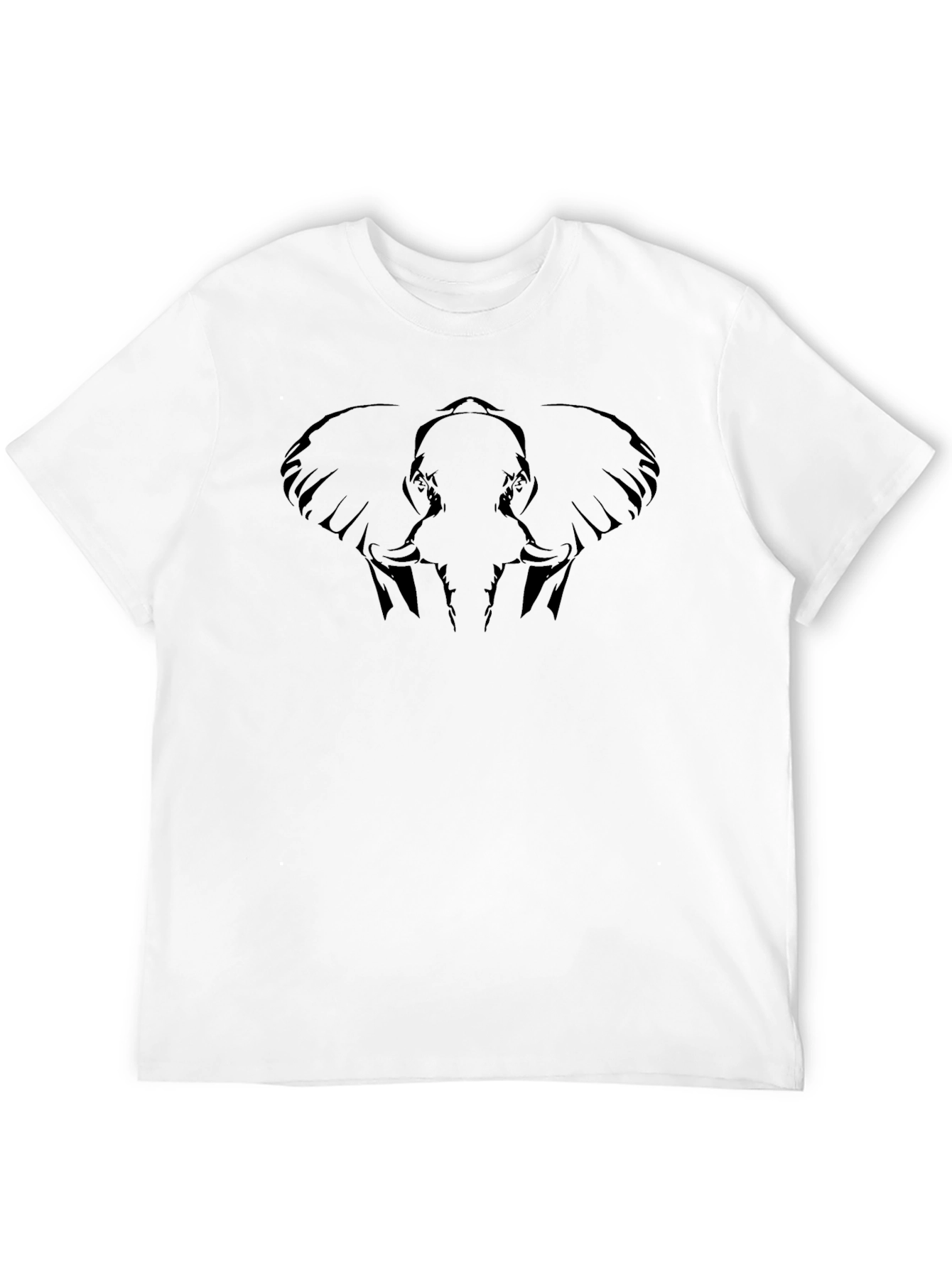 Black Elephant Graphic Tee - Black Cotton Crewneck T-Shirt view 12