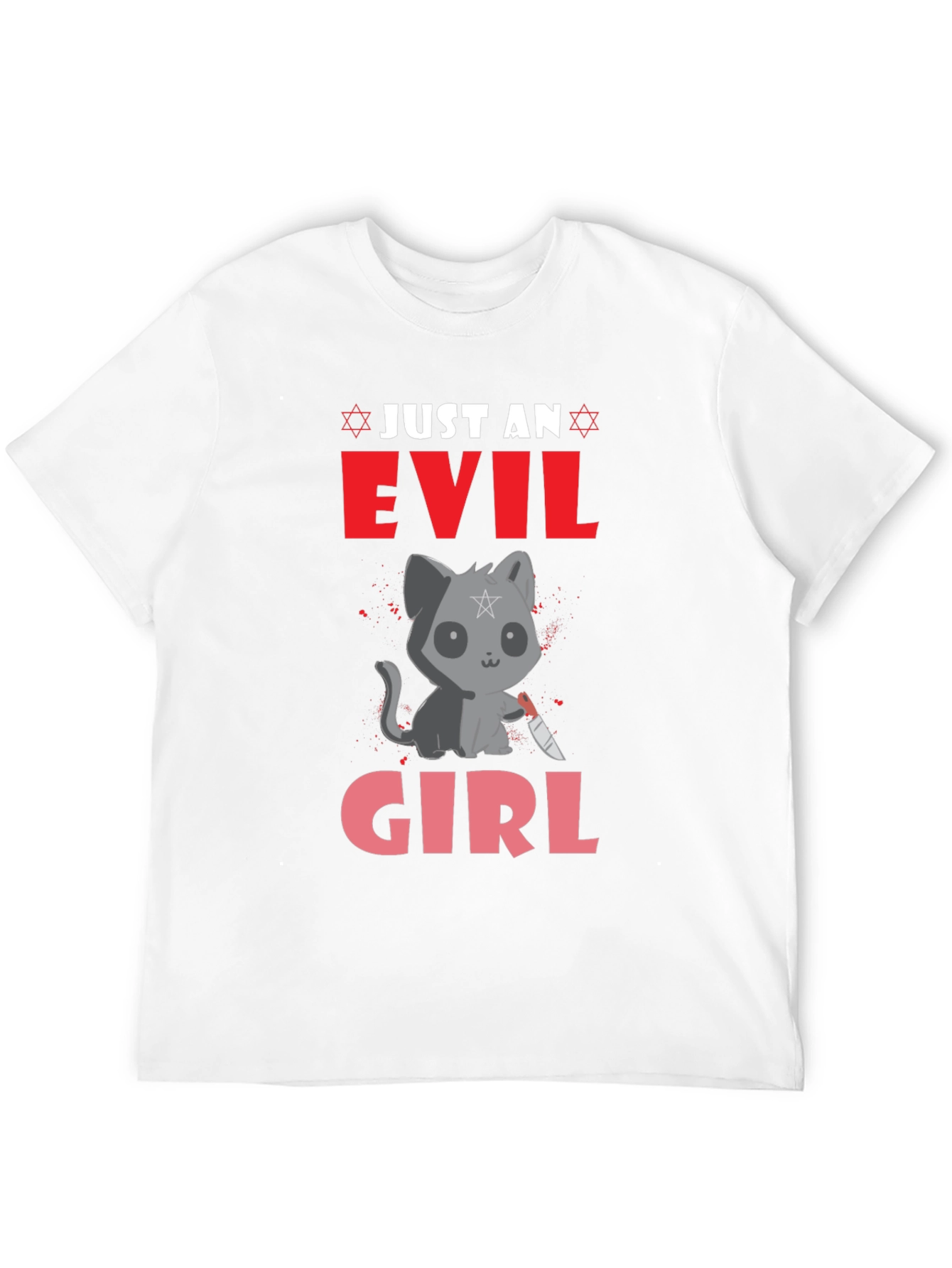Black Just an Evil Girl T-Shirt view 12