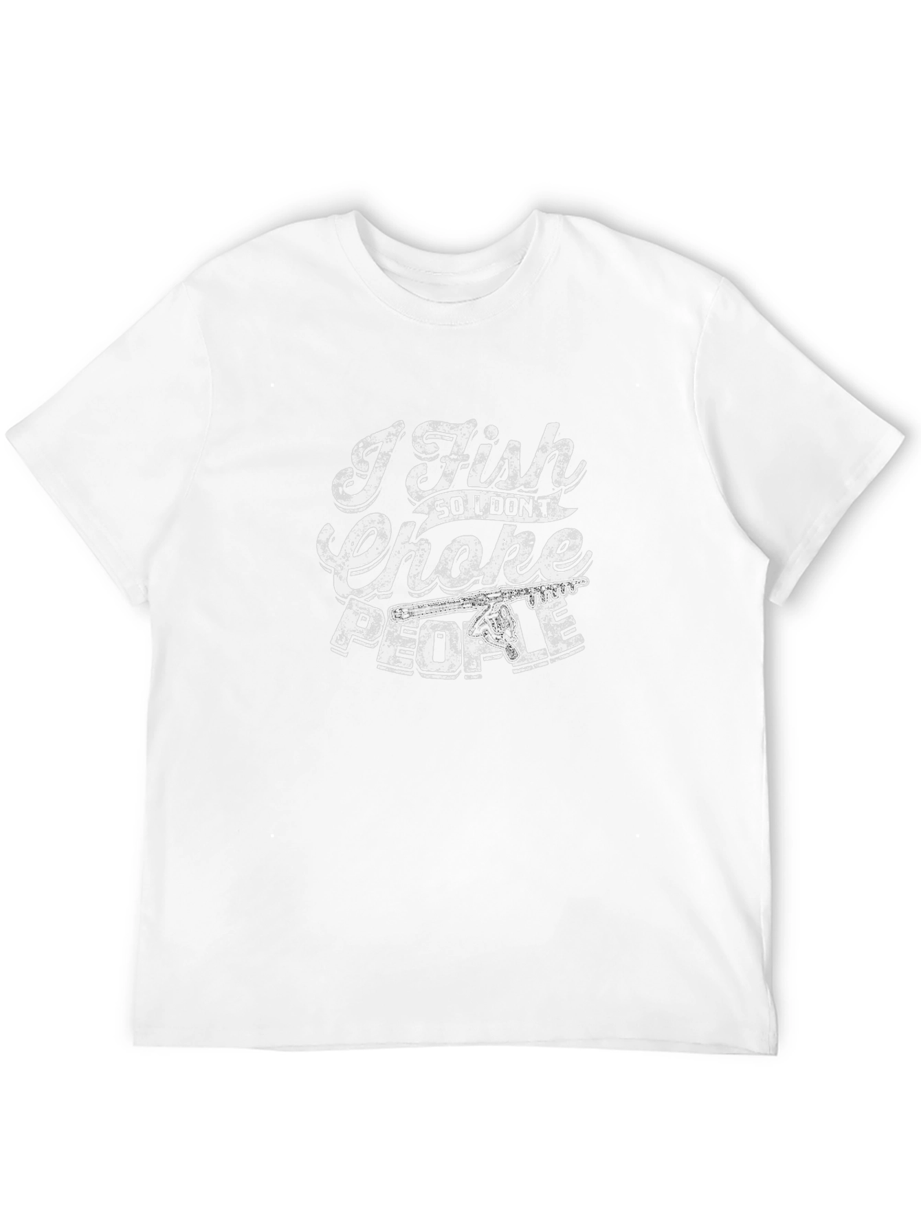 Black I Fish So I Don't Choke People Graphic Tee view 12