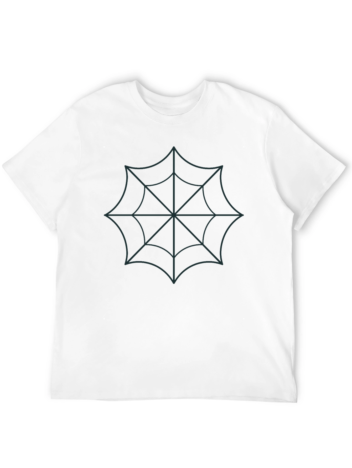 Black Spider Web Graphic Black T-Shirt view 12