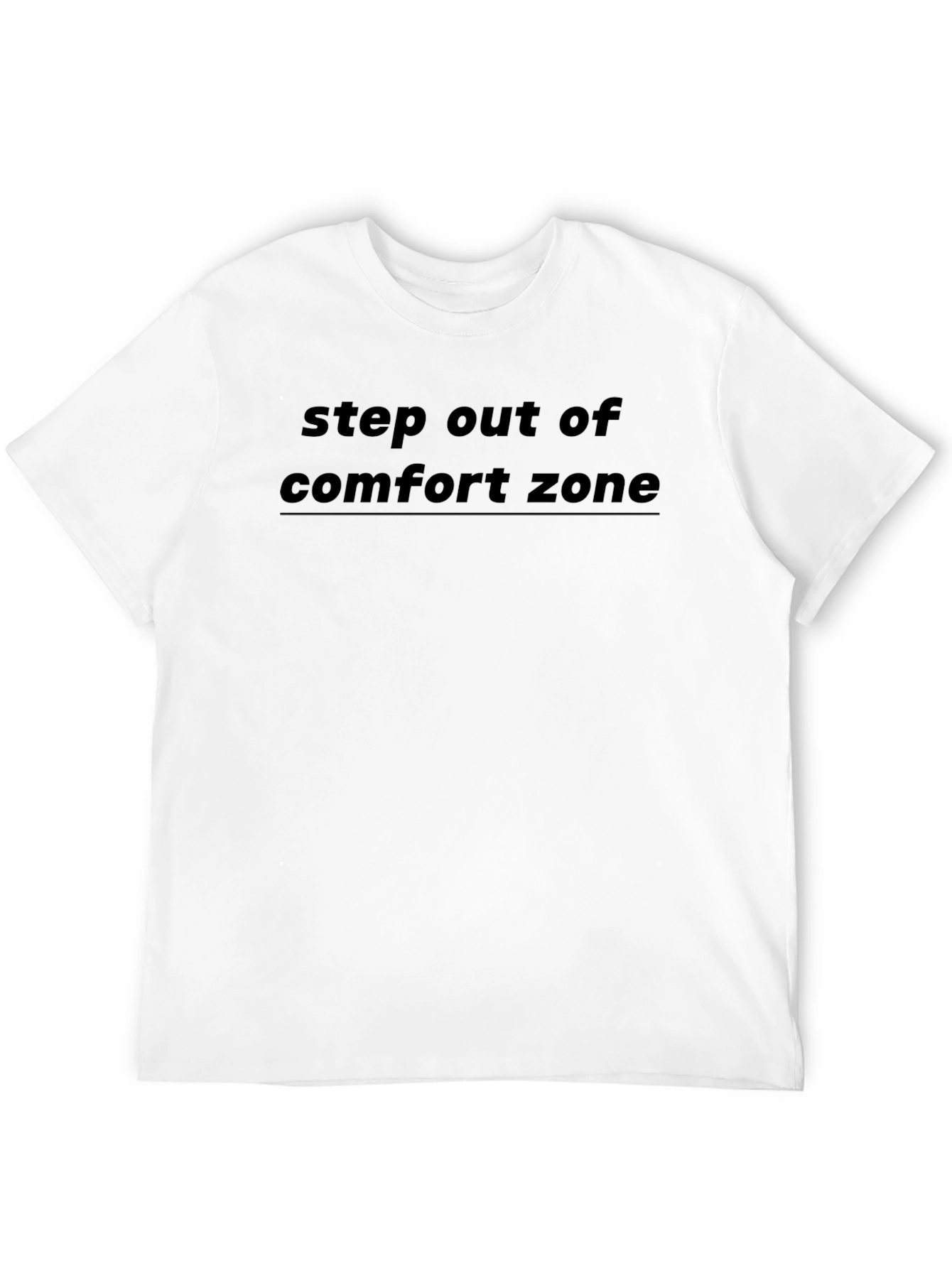 Step Out Comfort Zone Black Graphic Tee - 12