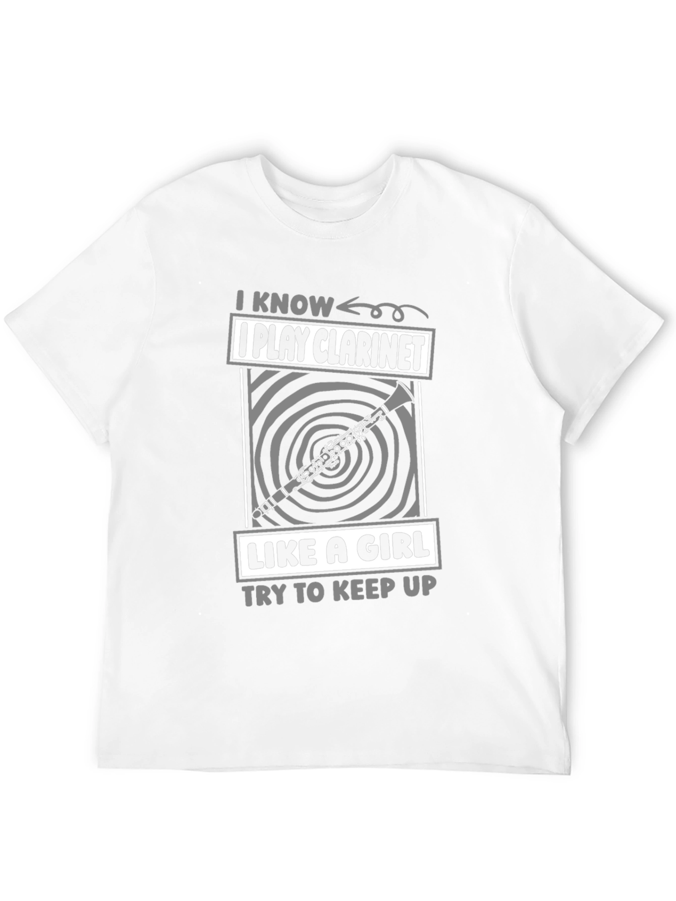 Black I Know I Play Clarinet Like a Girl T-Shirt view 12