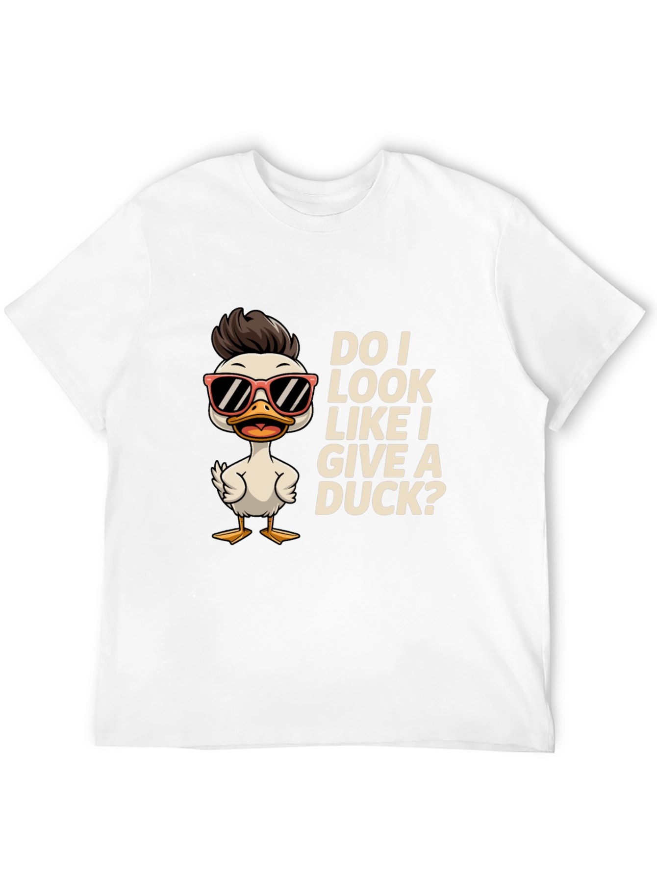 Black Funny Duck Graphic T-Shirt - "Do I Look Like I Give a Duck?" view 12