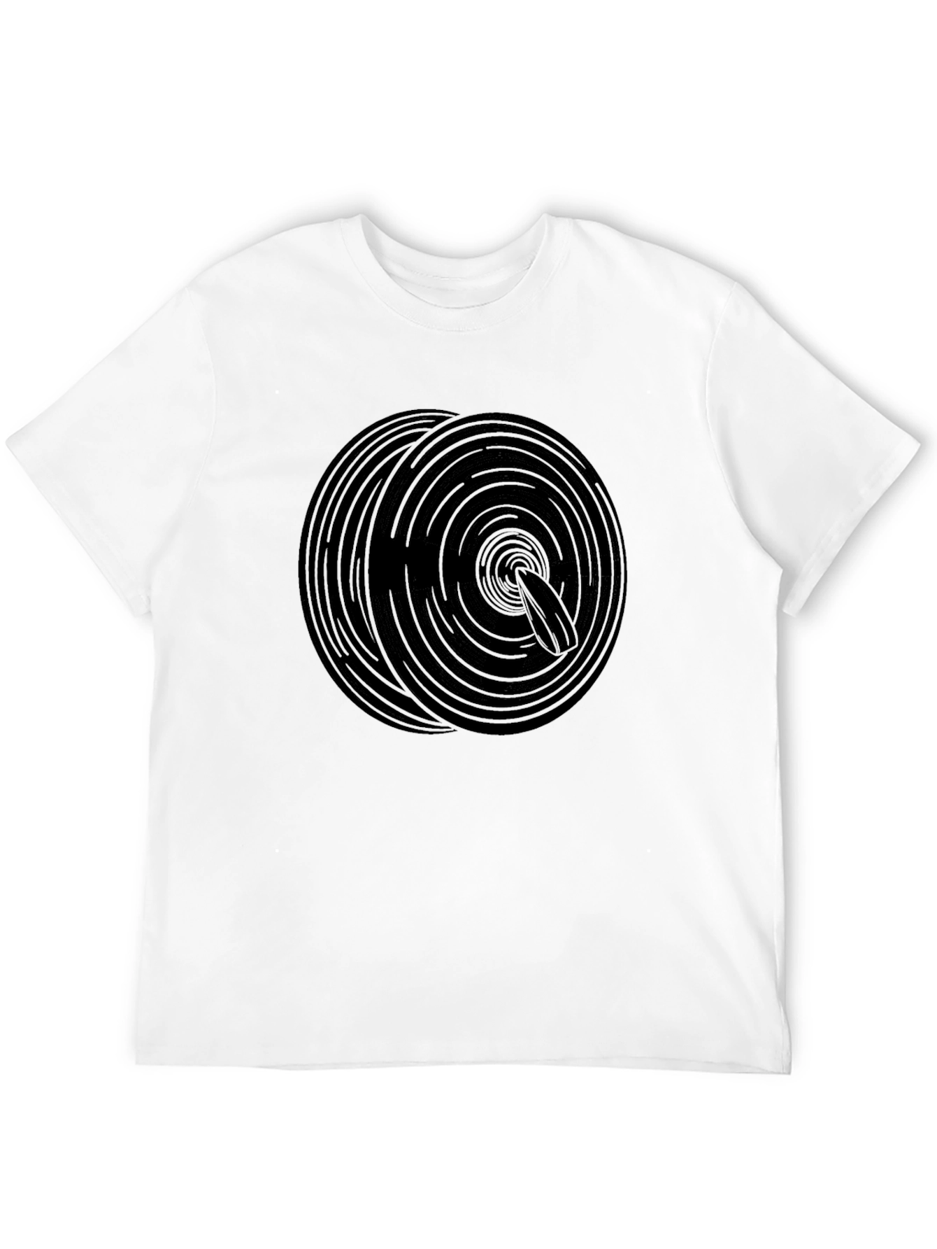 Black Abstract Graphic Print Black T-Shirt view 12