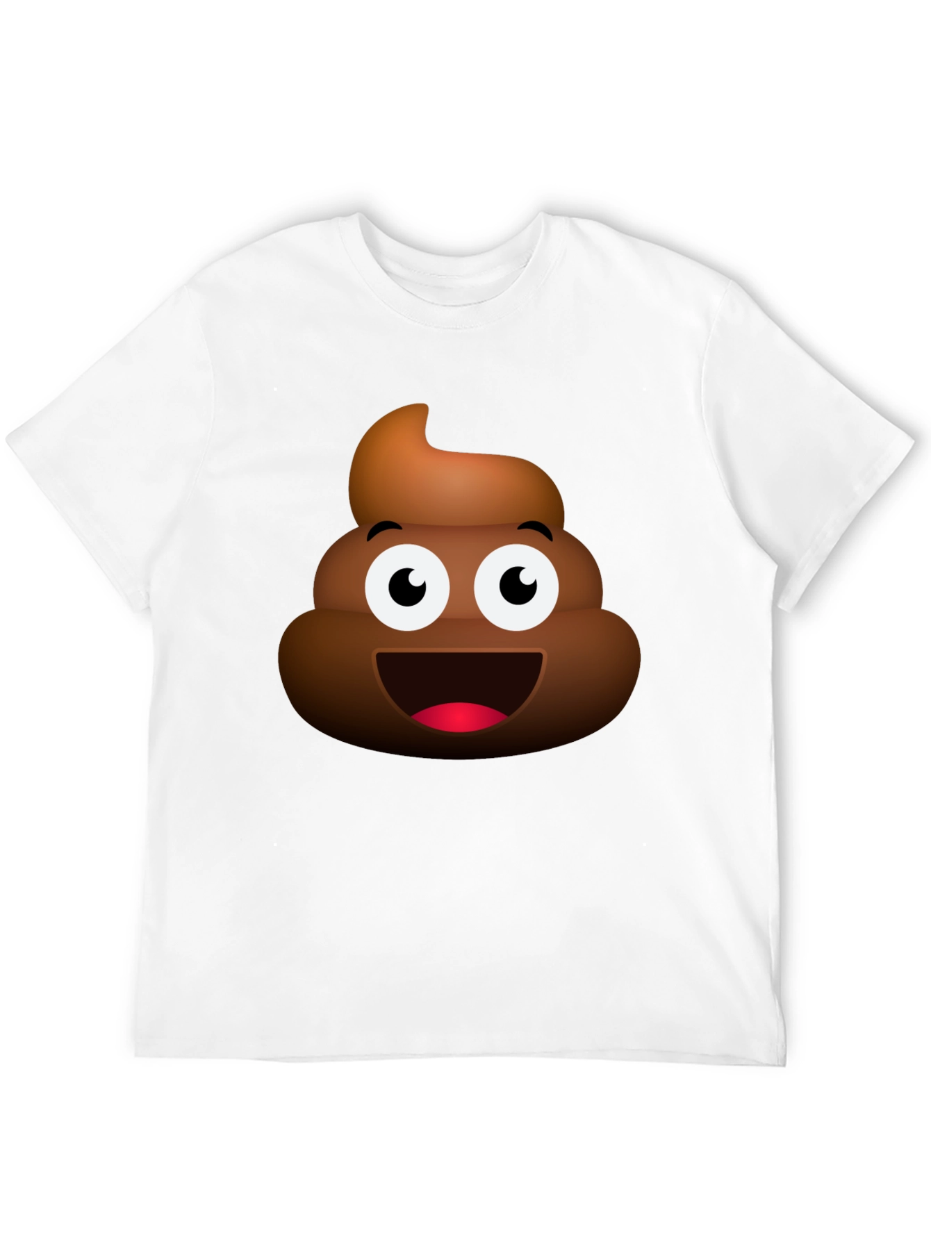Black Emoji Poop Graphic T-Shirt - Mens Crew Neck Tee view 12