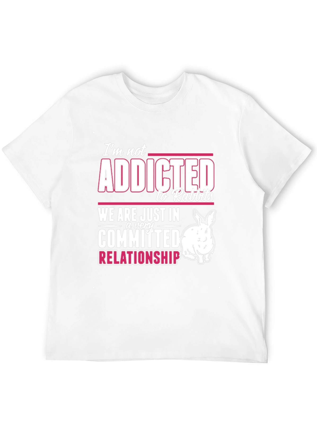 Black Rabbit Lover T-Shirt: I'm Not Addicted! view 12