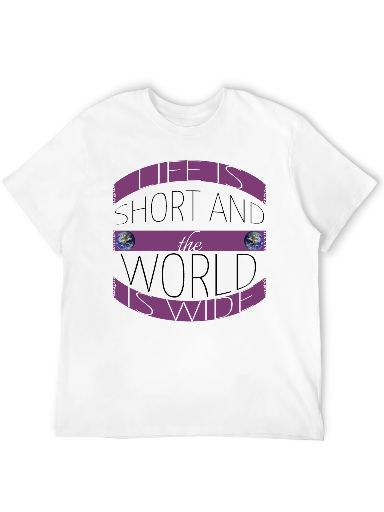 Black Life is Short World is Wide T-Shirt view 12