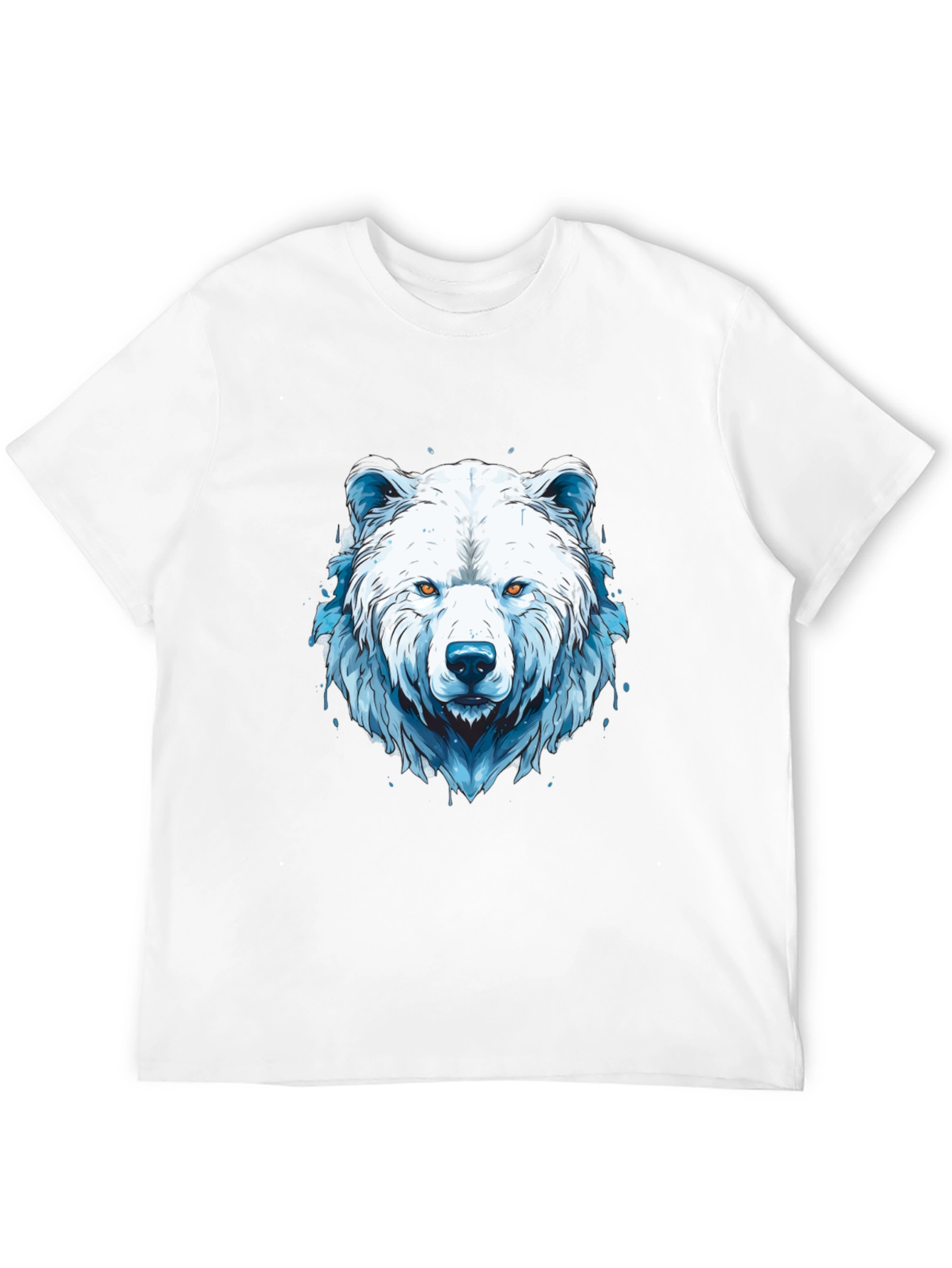 Black Cool Graphic Tee - Polar Bear Design view 12