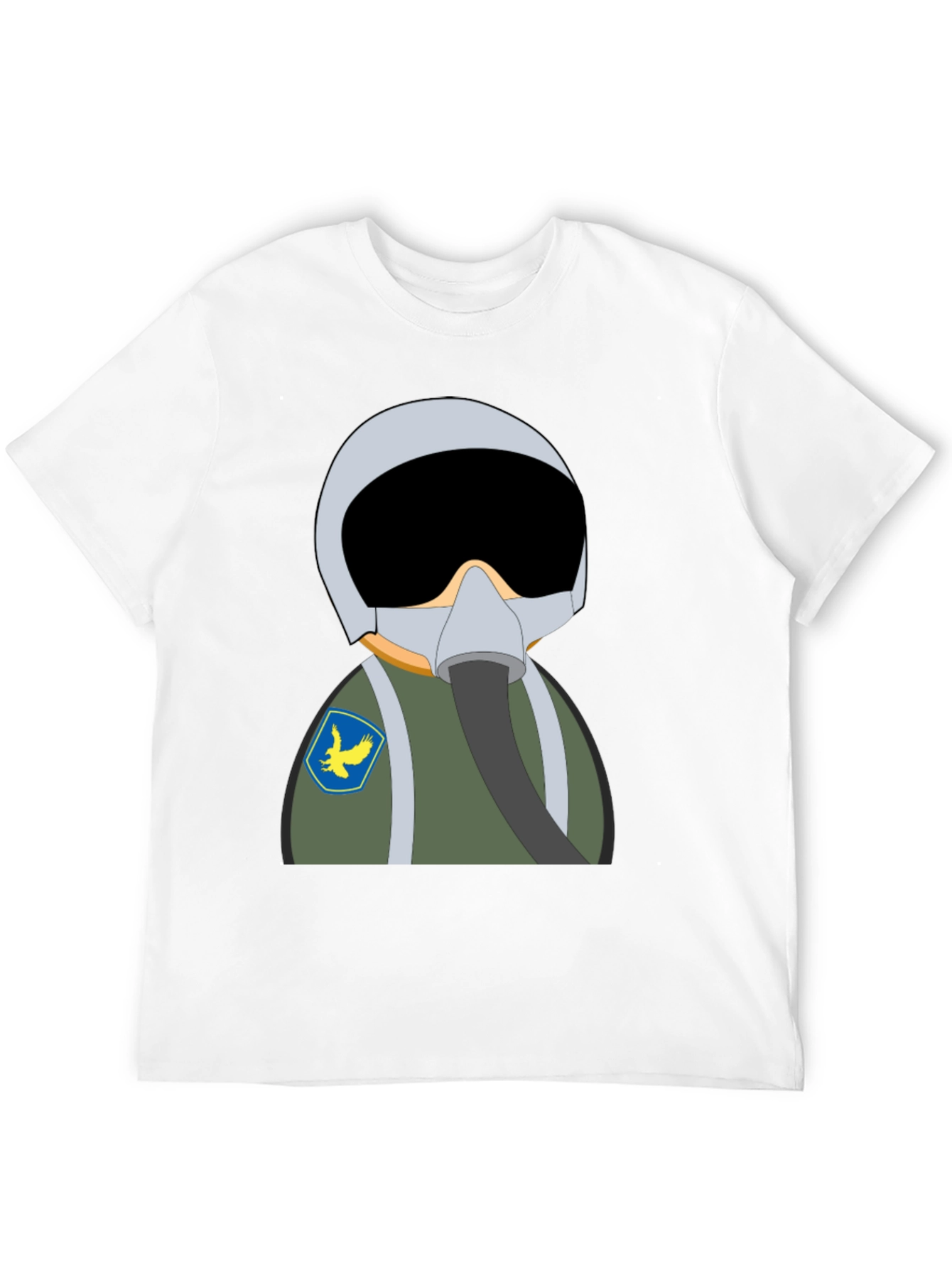 Black Pilot Cartoon T-Shirt view 12