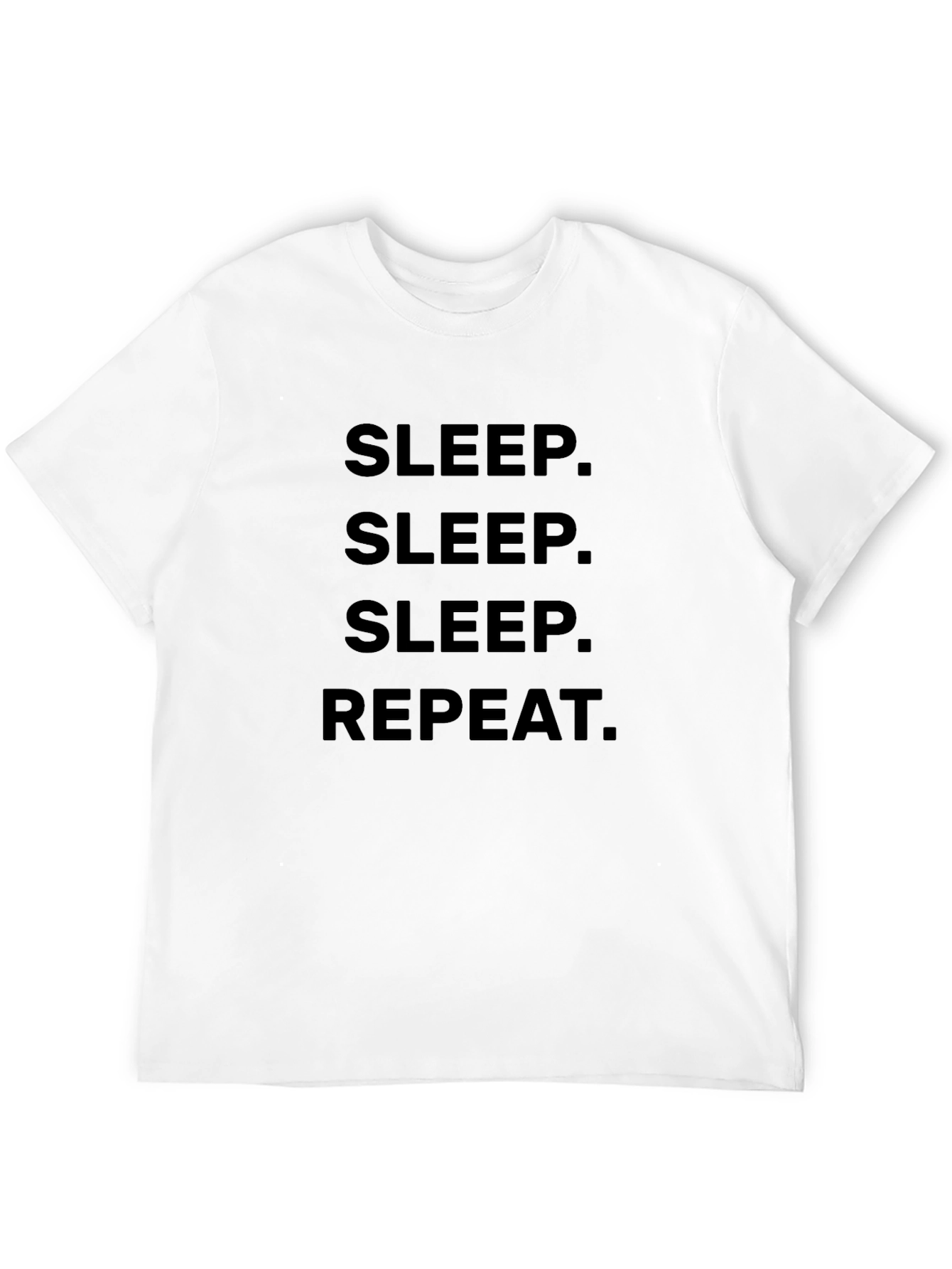 Black Sleep Repeat Black Graphic Tee - Comfortable Casual Wear view 12
