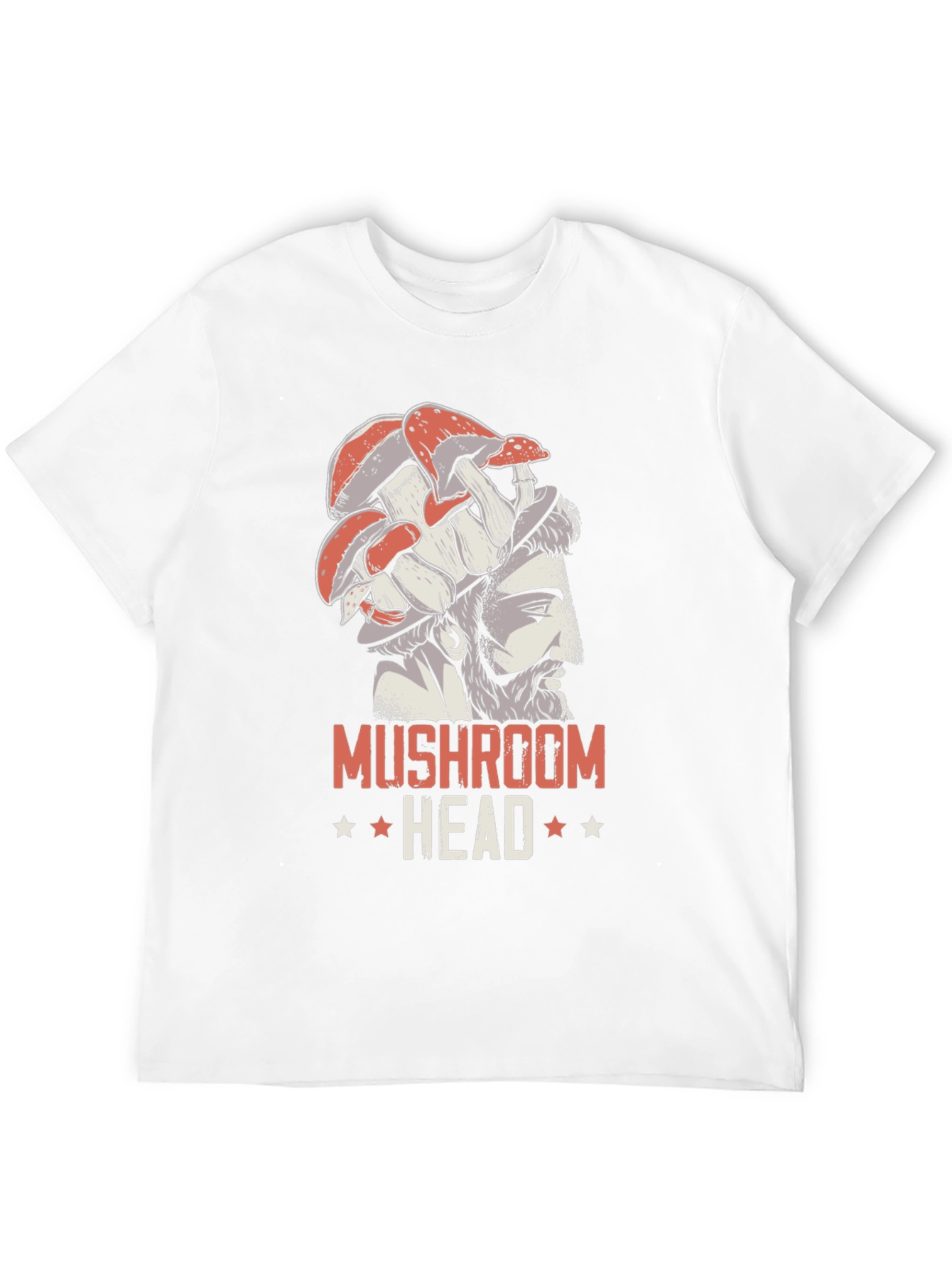 Black Mushroom Head T-Shirt - Unique Graphic Tee view 12
