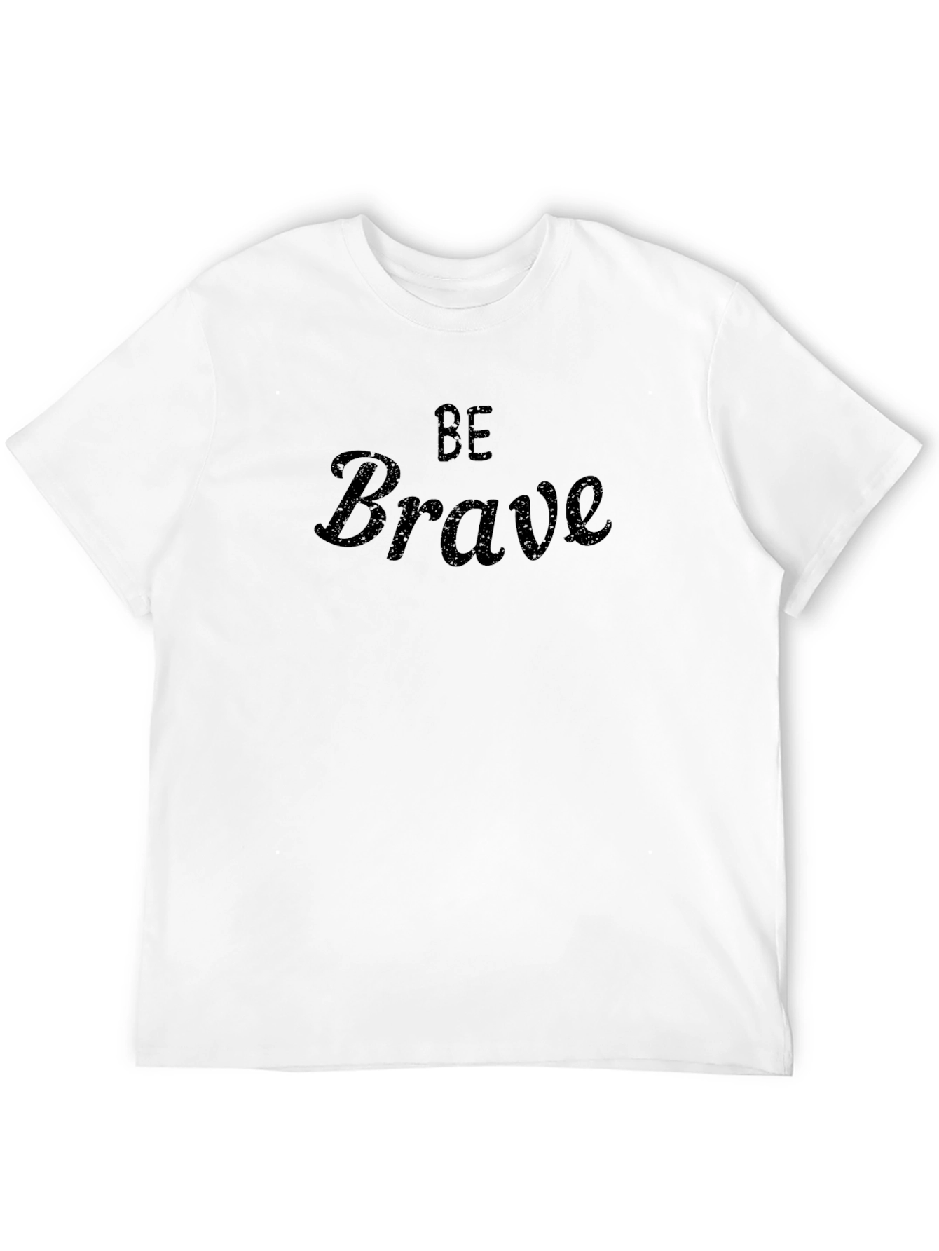 Black Be Brave Black Graphic Tee - Men's Casual Shirt view 12