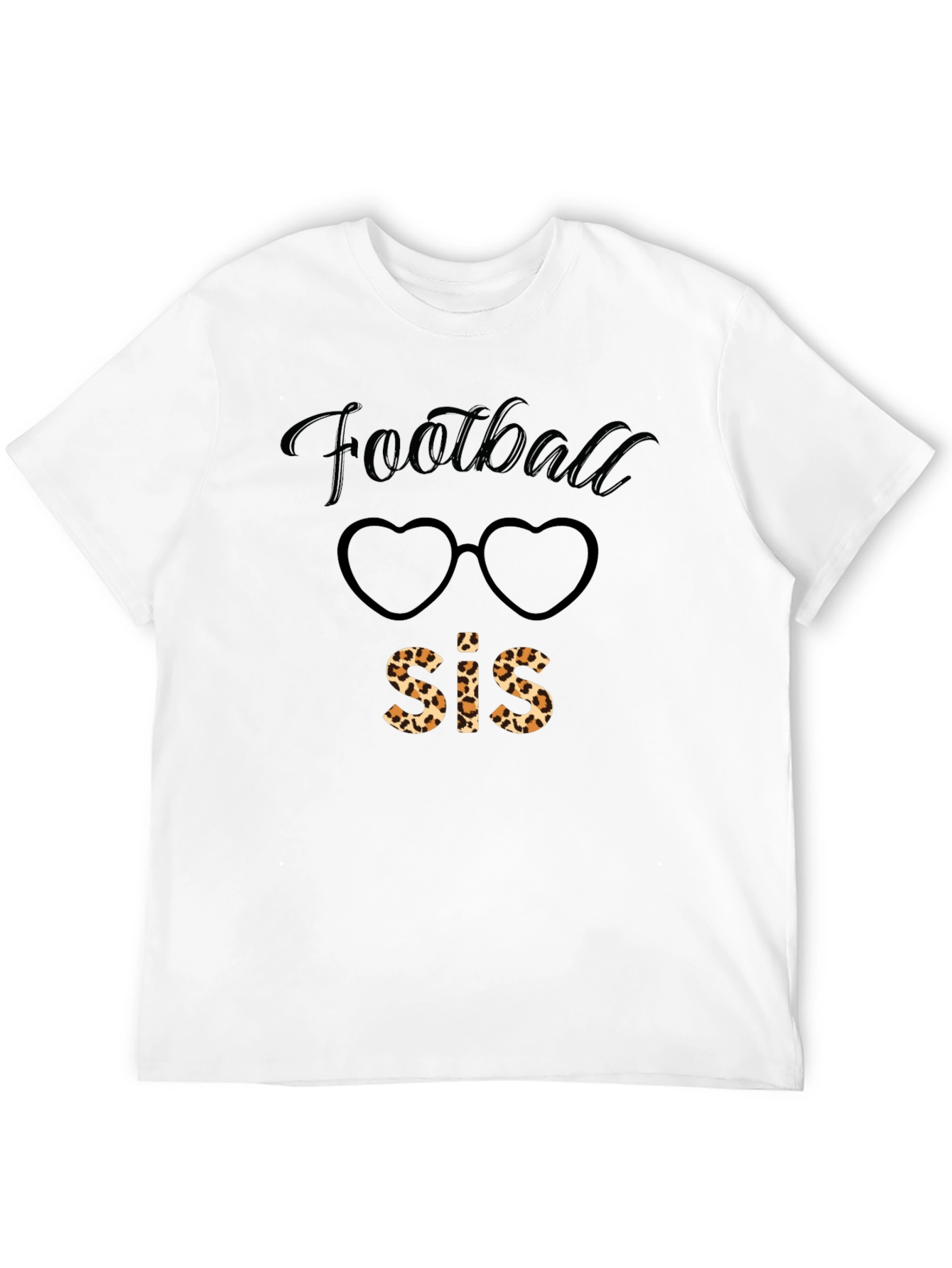 Black Football Sis Leopard Print Graphic Tee view 12