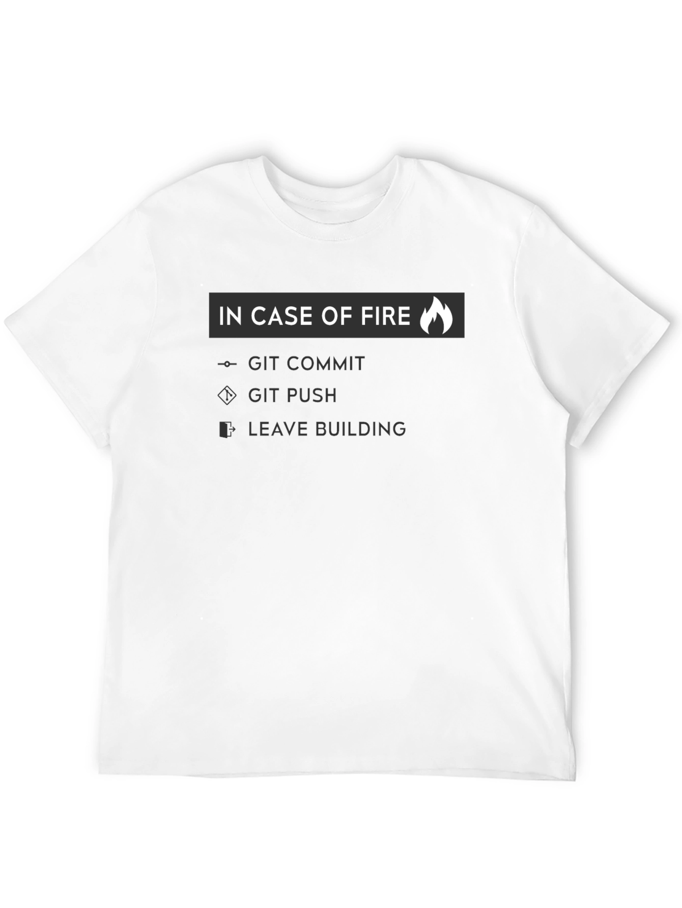 Black In Case Of Fire Git Commit T-Shirt view 12