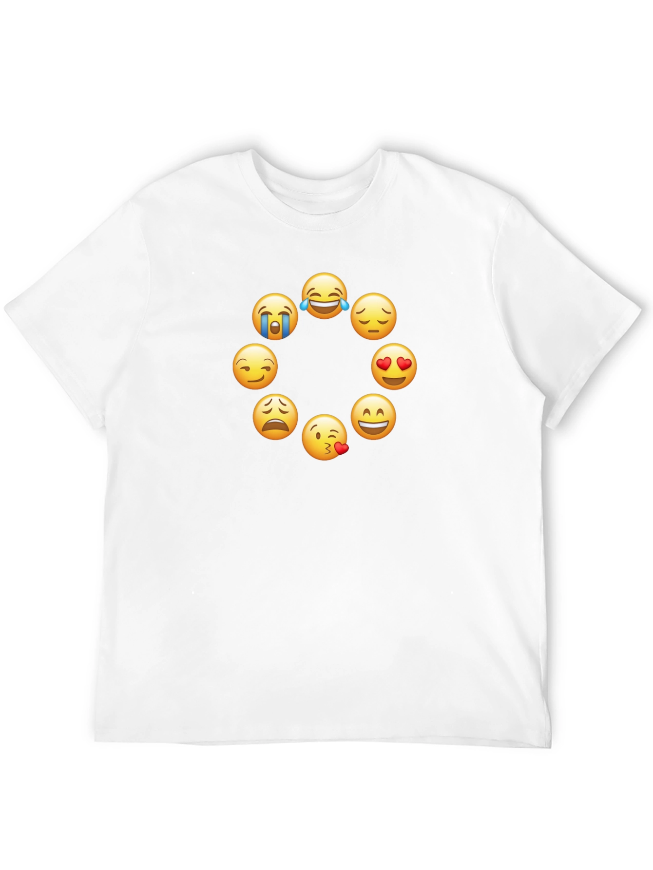 Black Emoji Circle Graphic Tee - Trendy Black T-Shirt view 12