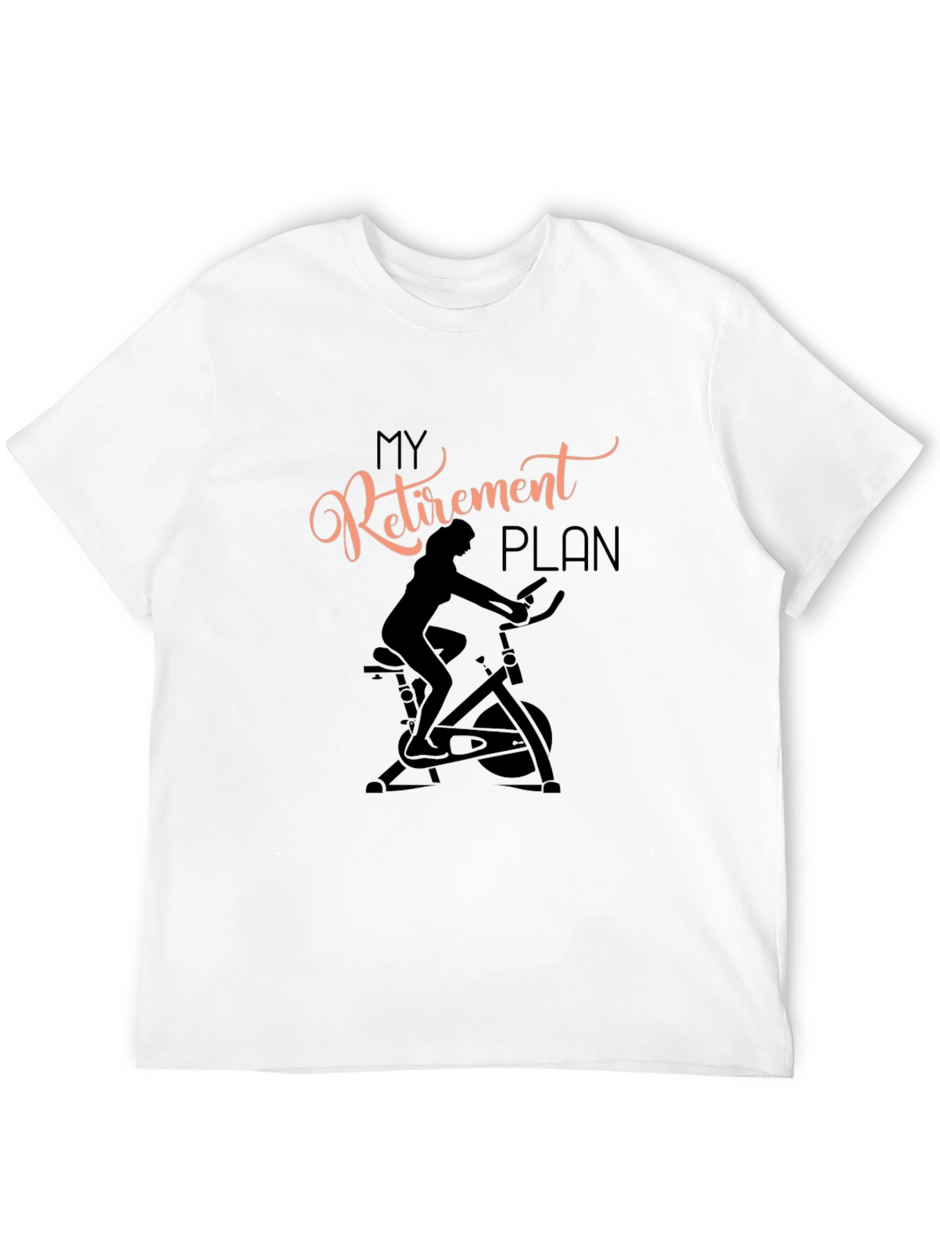 Black Retirement Plan Cycling T-Shirt view 12