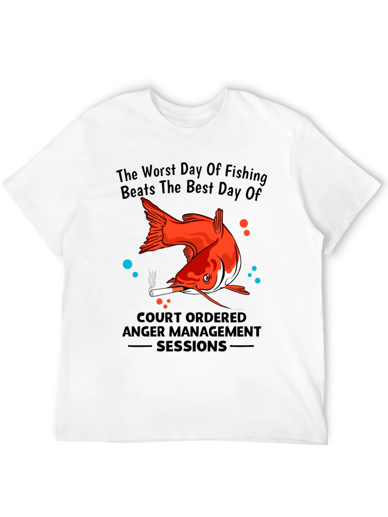 Black Fishing Humor T-Shirt: Worst Day Beats Best Day view 12