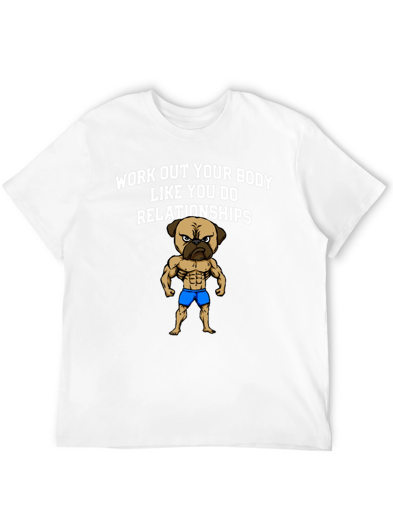 Black Workout Pug T-Shirt Funny Gym Tee view 12