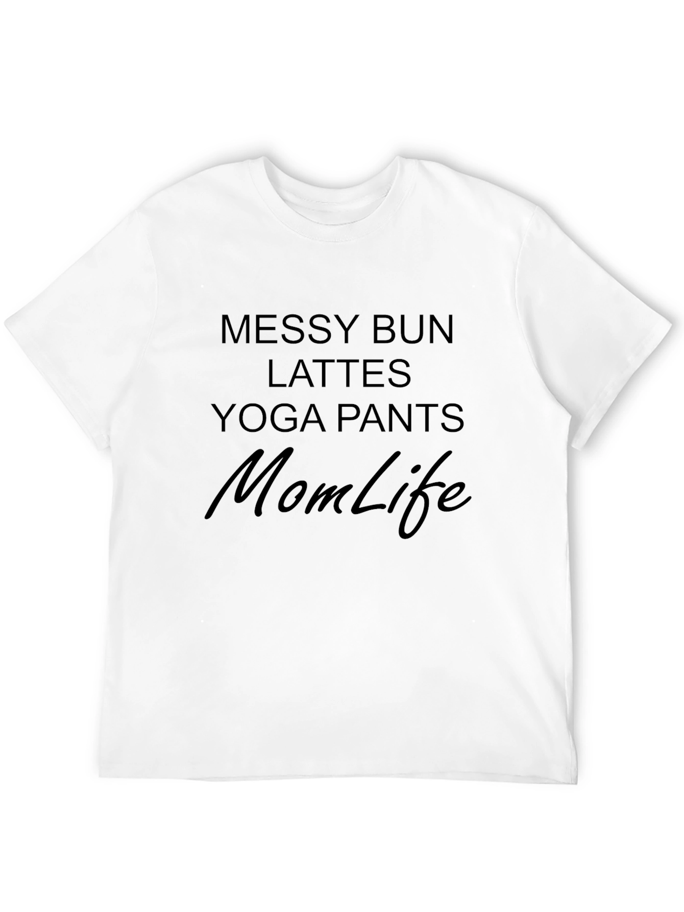 Black Mom Life Messy Bun T-Shirt view 12