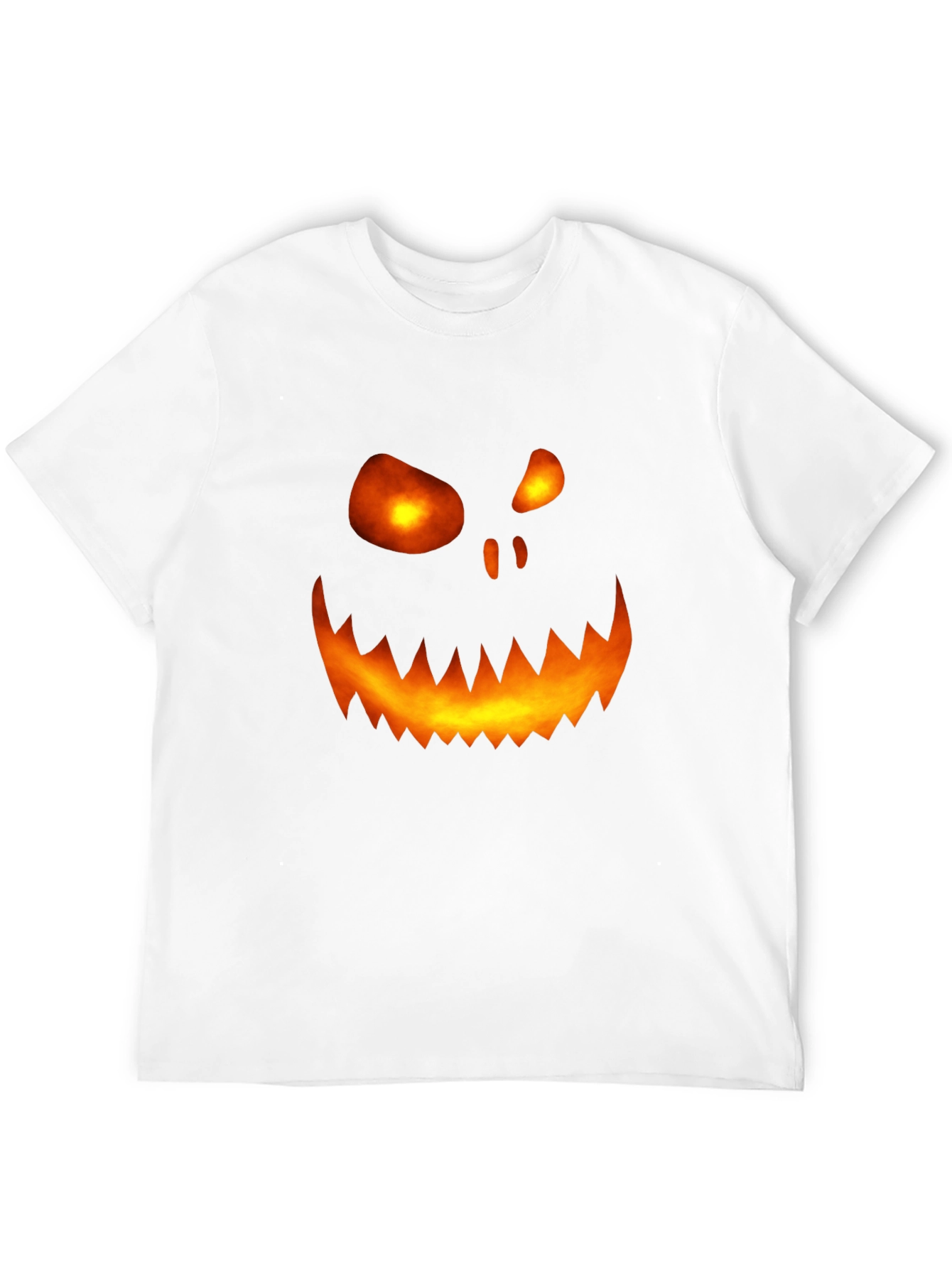 Black Halloween Pumpkin Face Graphic Tee - Scary Spooky Shirt view 12