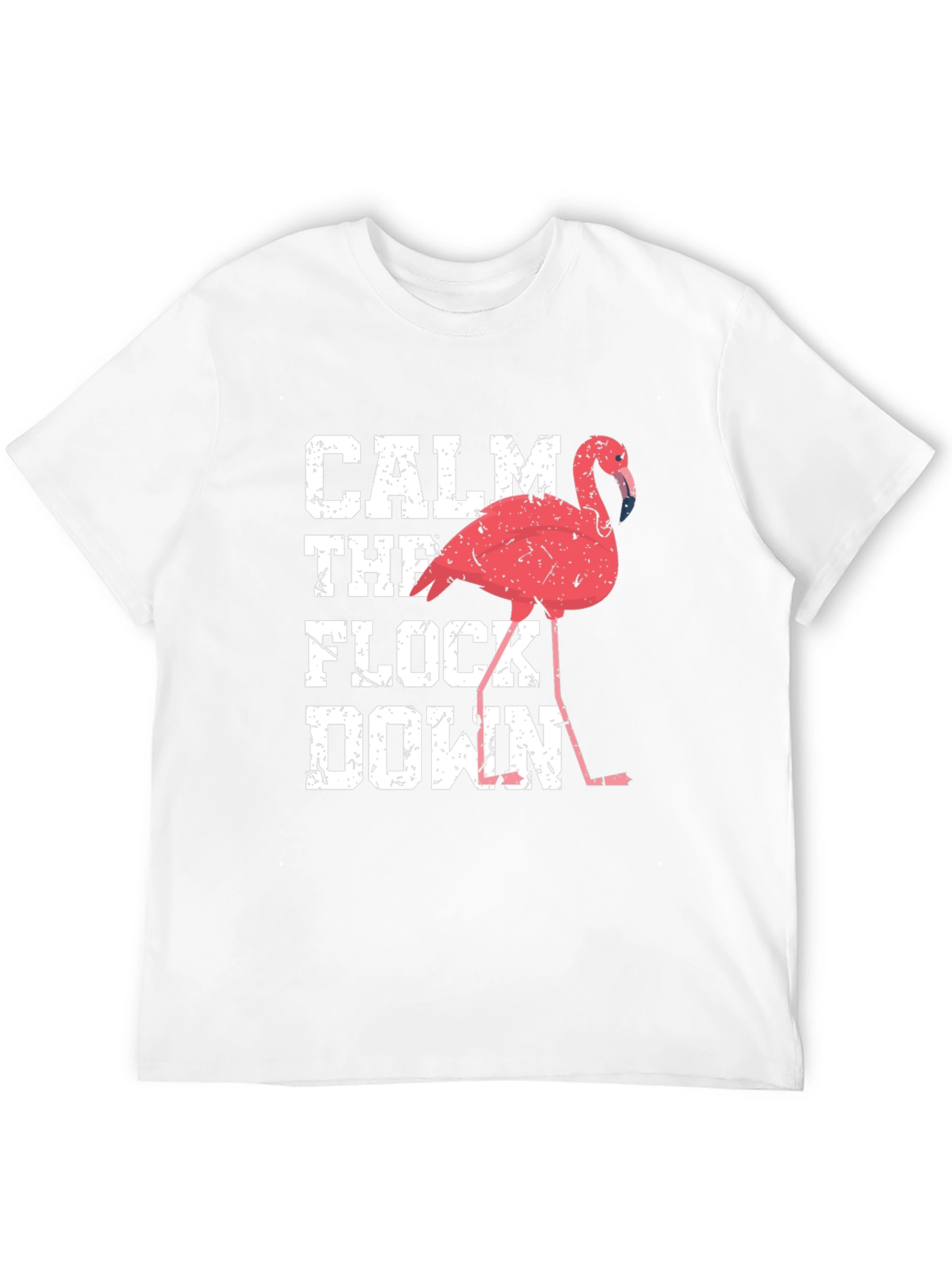Black Calm The Flock Down Flamingo Graphic Tee view 12