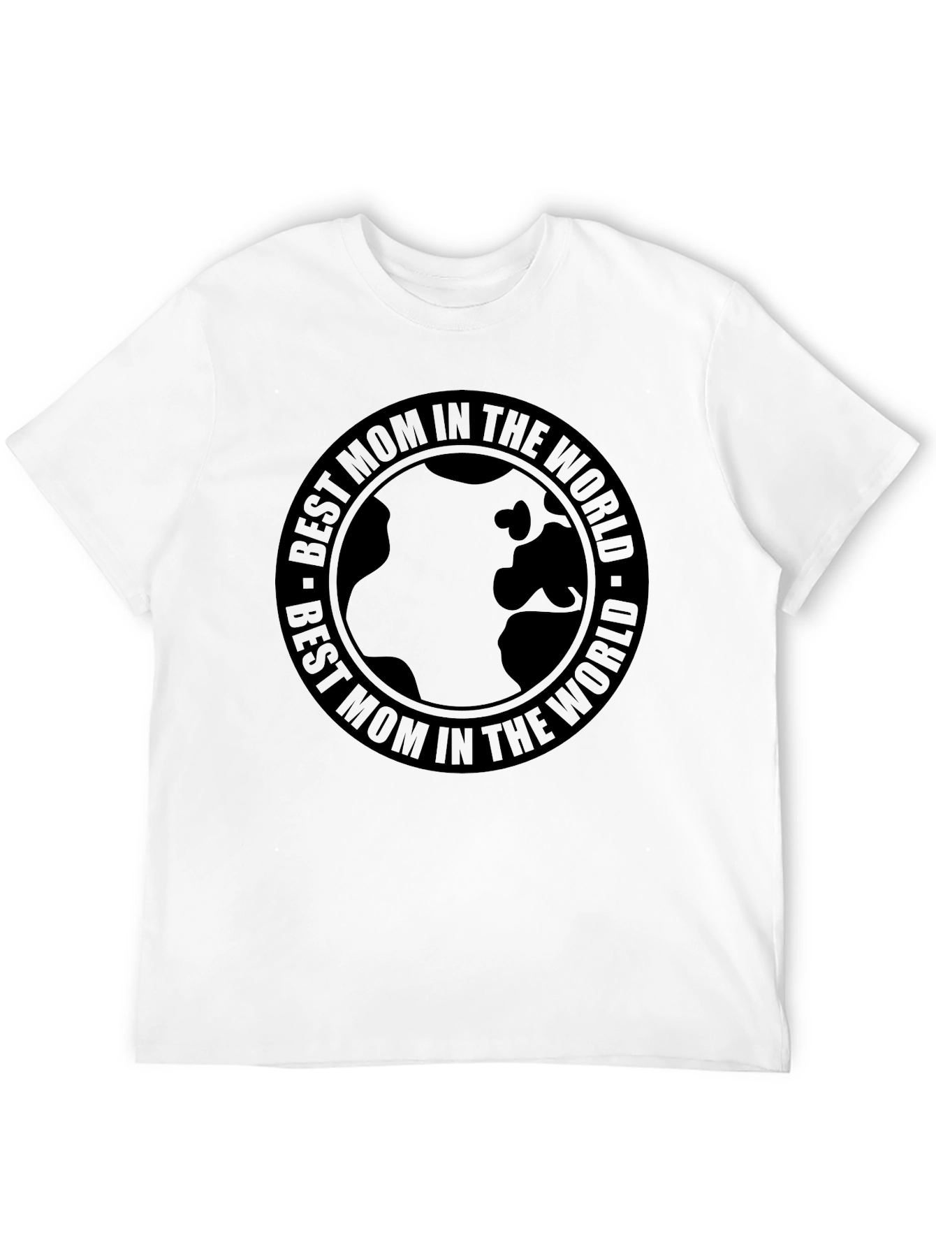 Black Best Mom in the World Black Graphic T-Shirt view 12