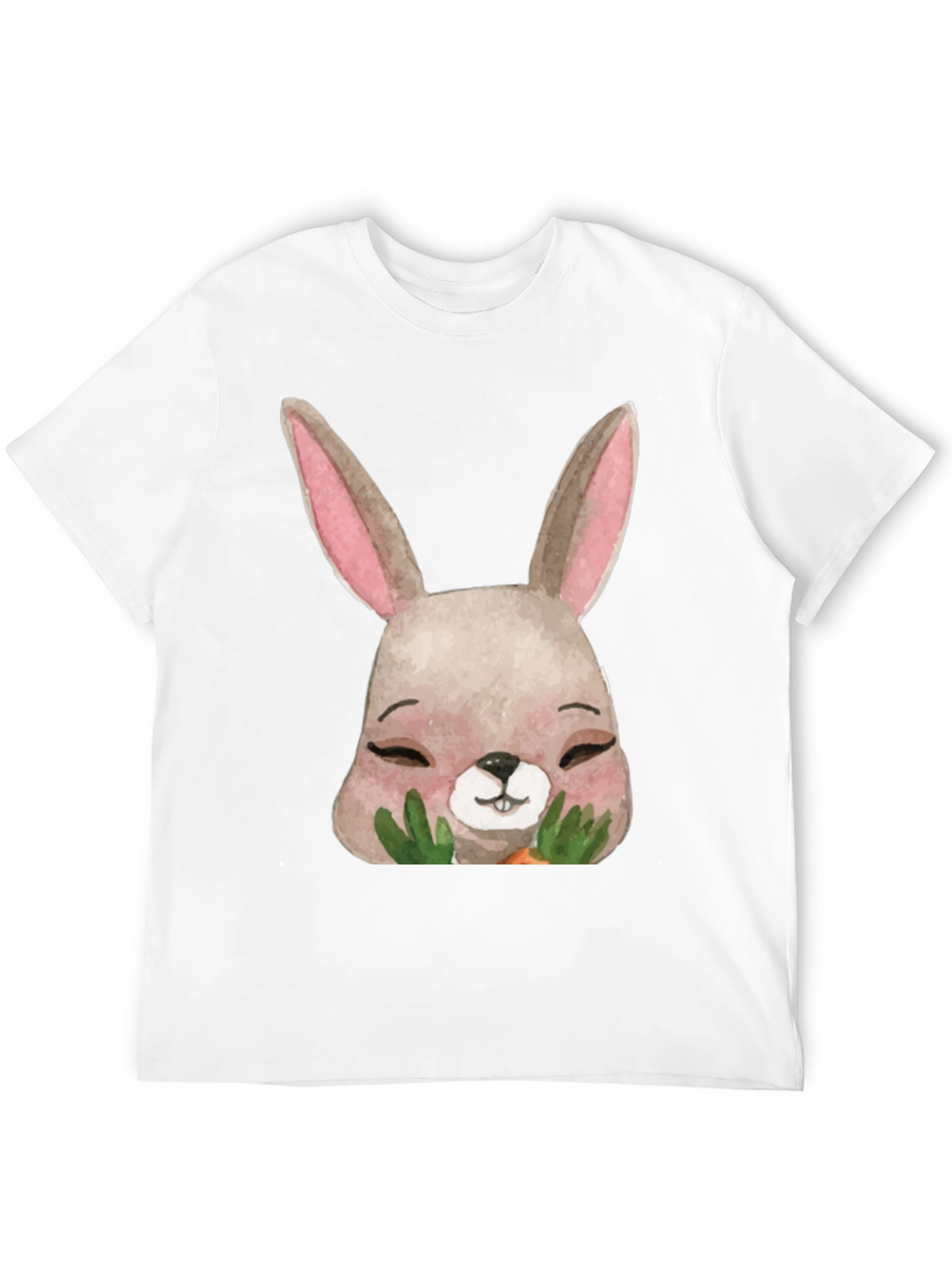 Black Cute Bunny Graphic T-Shirt - Unisex Black Tee view 12