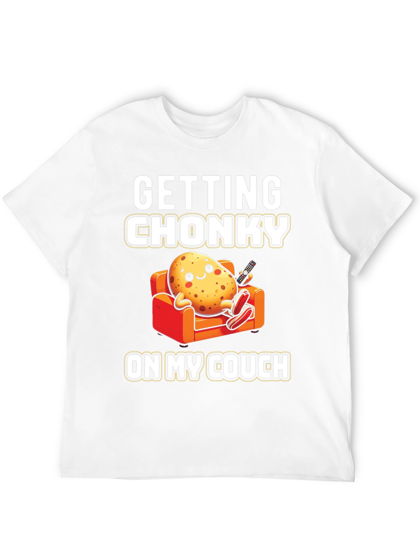 Black Getting Chonky Potato Couch T-Shirt view 12