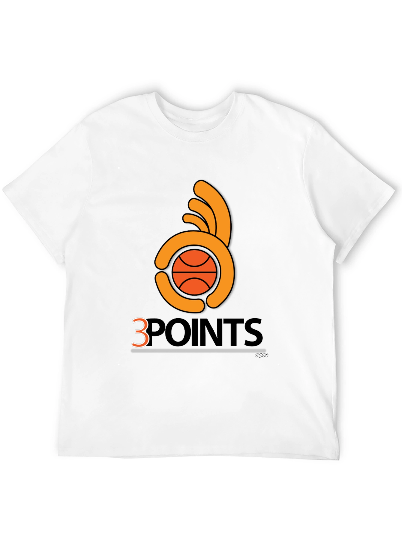 Black 3 Points Basketball T-Shirt - Graphic Tee view 12