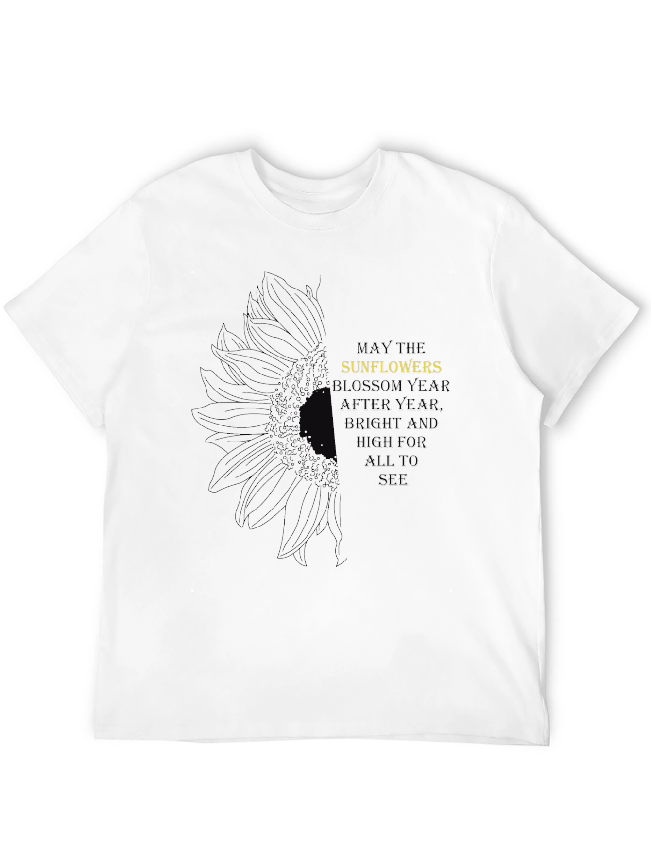 Black Sunflower Graphic Print Black T-Shirt view 12