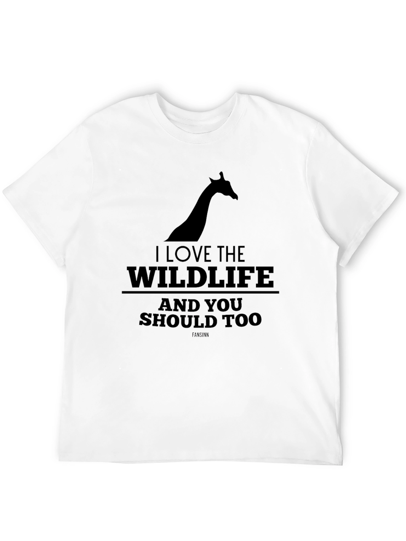Black I Love The Wildlife Giraffe Graphic Tee view 12