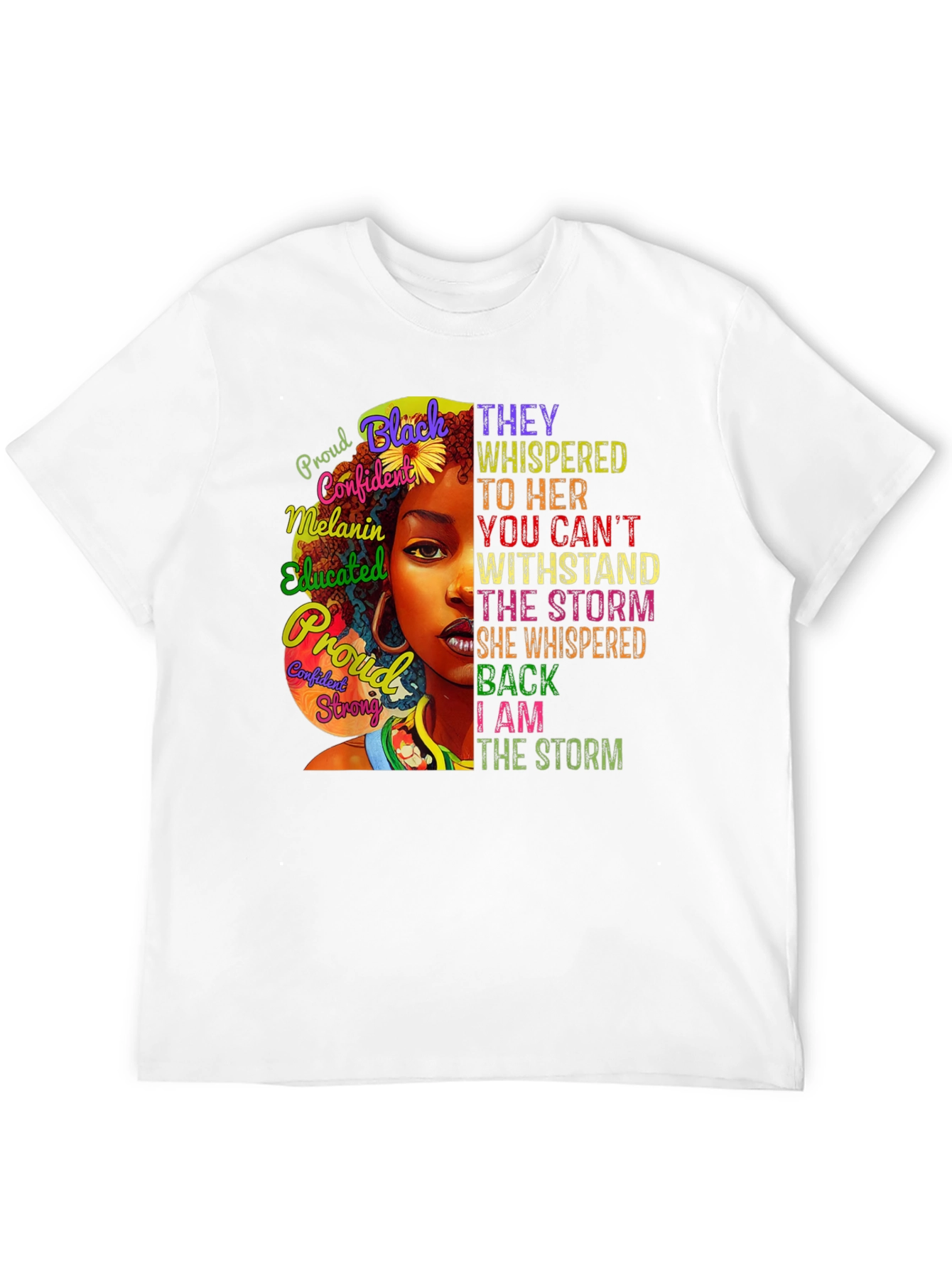 Black Black Woman Empowerment T-Shirt - I am the Storm view 12
