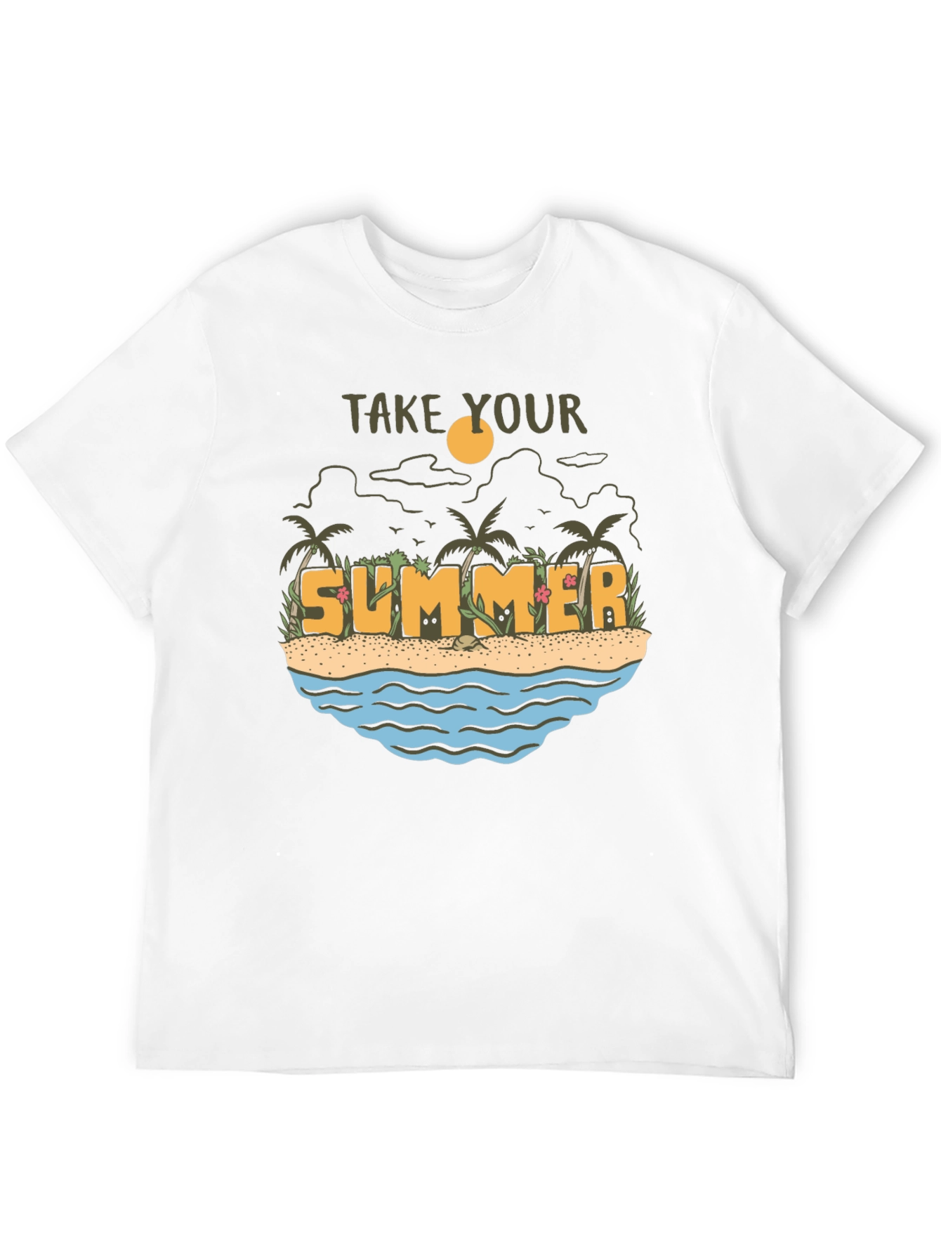 Black Summer Beach Graphic Tee view 12