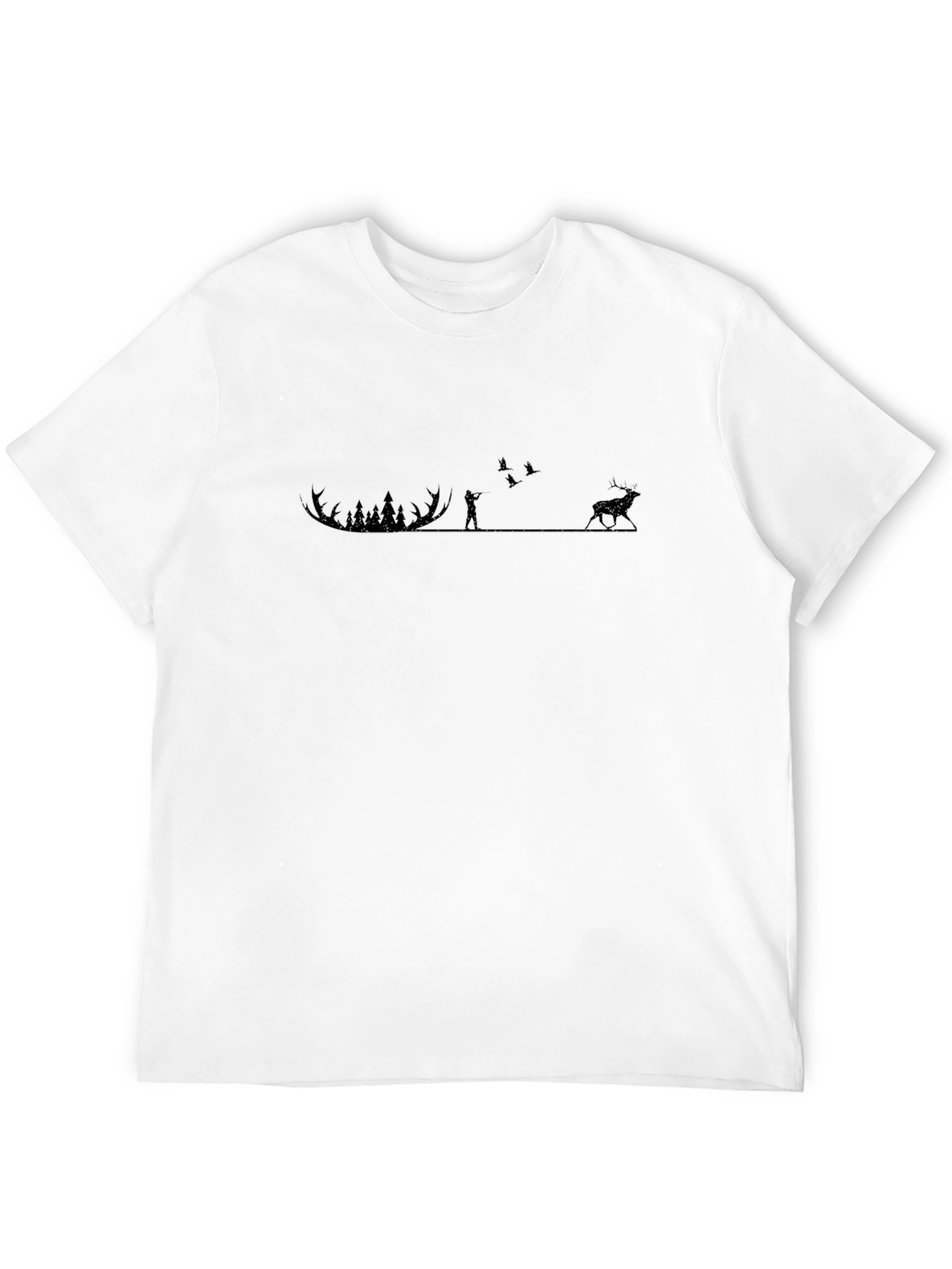 Black Hunting Silhouette Graphic Tee - Black view 12