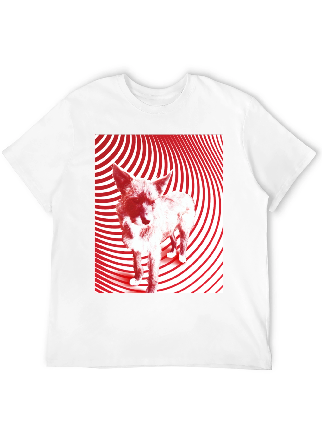 Black Red Wolf Graphic Black T-Shirt view 12