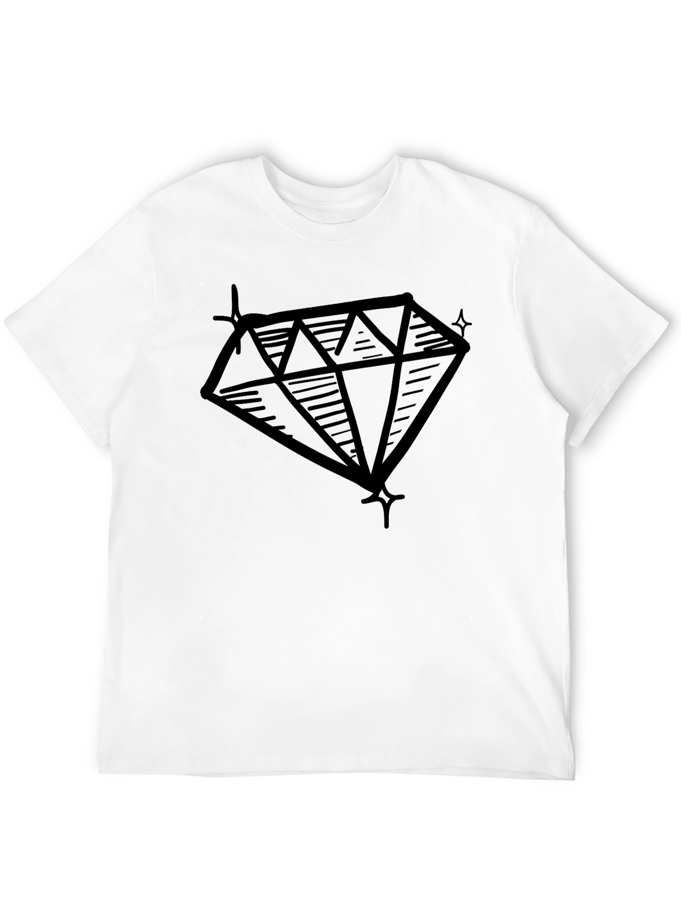 Diamond Graphic Black T-Shirt - 12