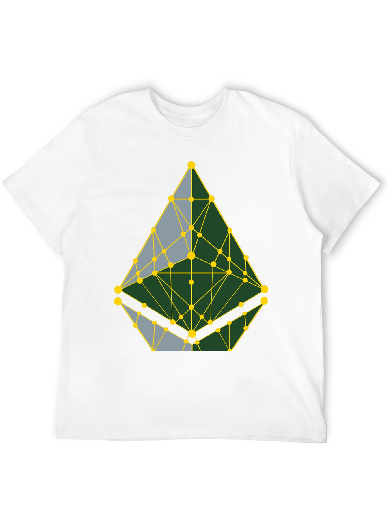 Black Geometric Pattern T-Shirt - Abstract Design, Casual Wear view 12