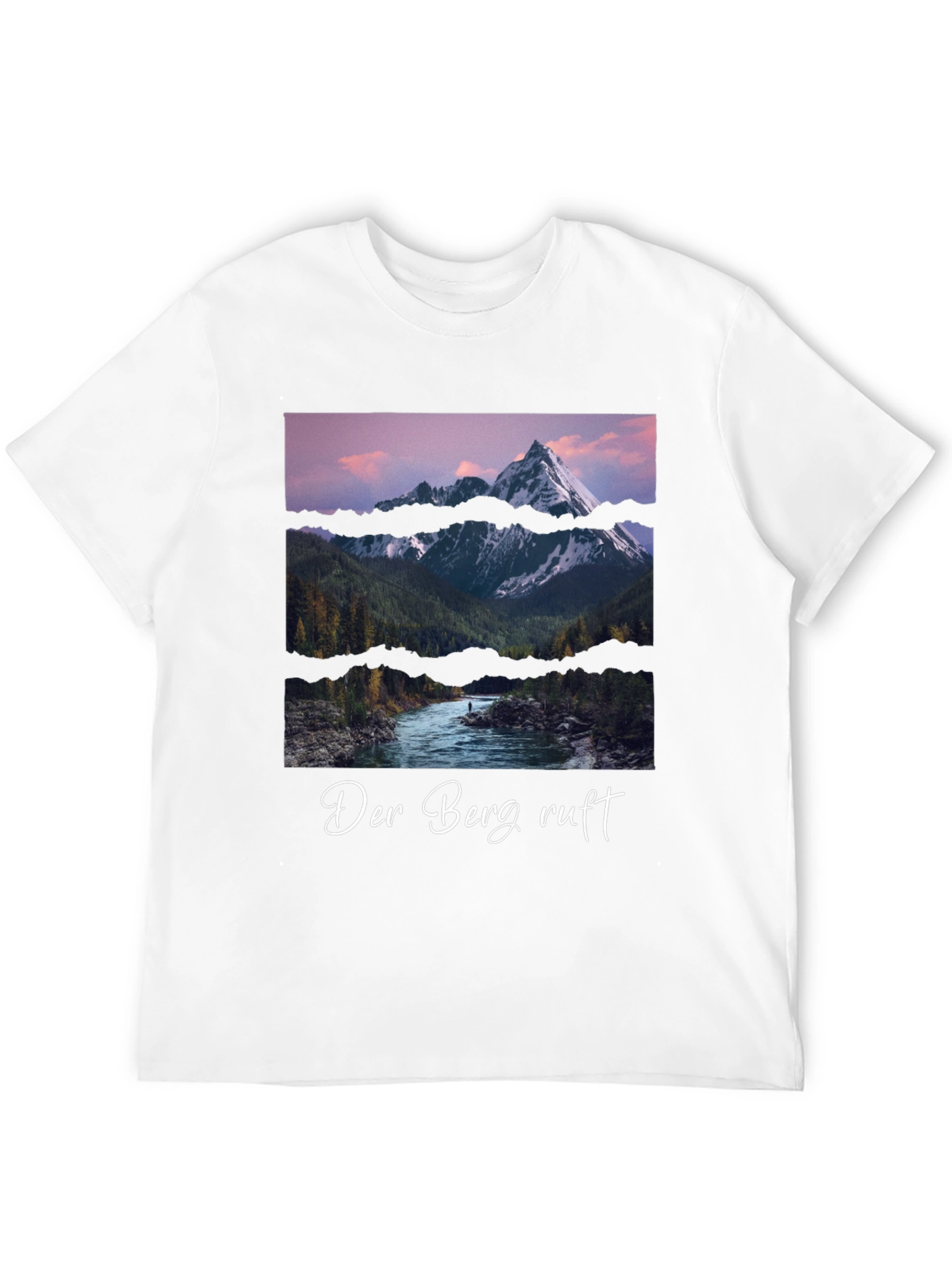 Black Mountain Scene Graphic Tee - Der Berg Ruft Black T-Shirt view 12