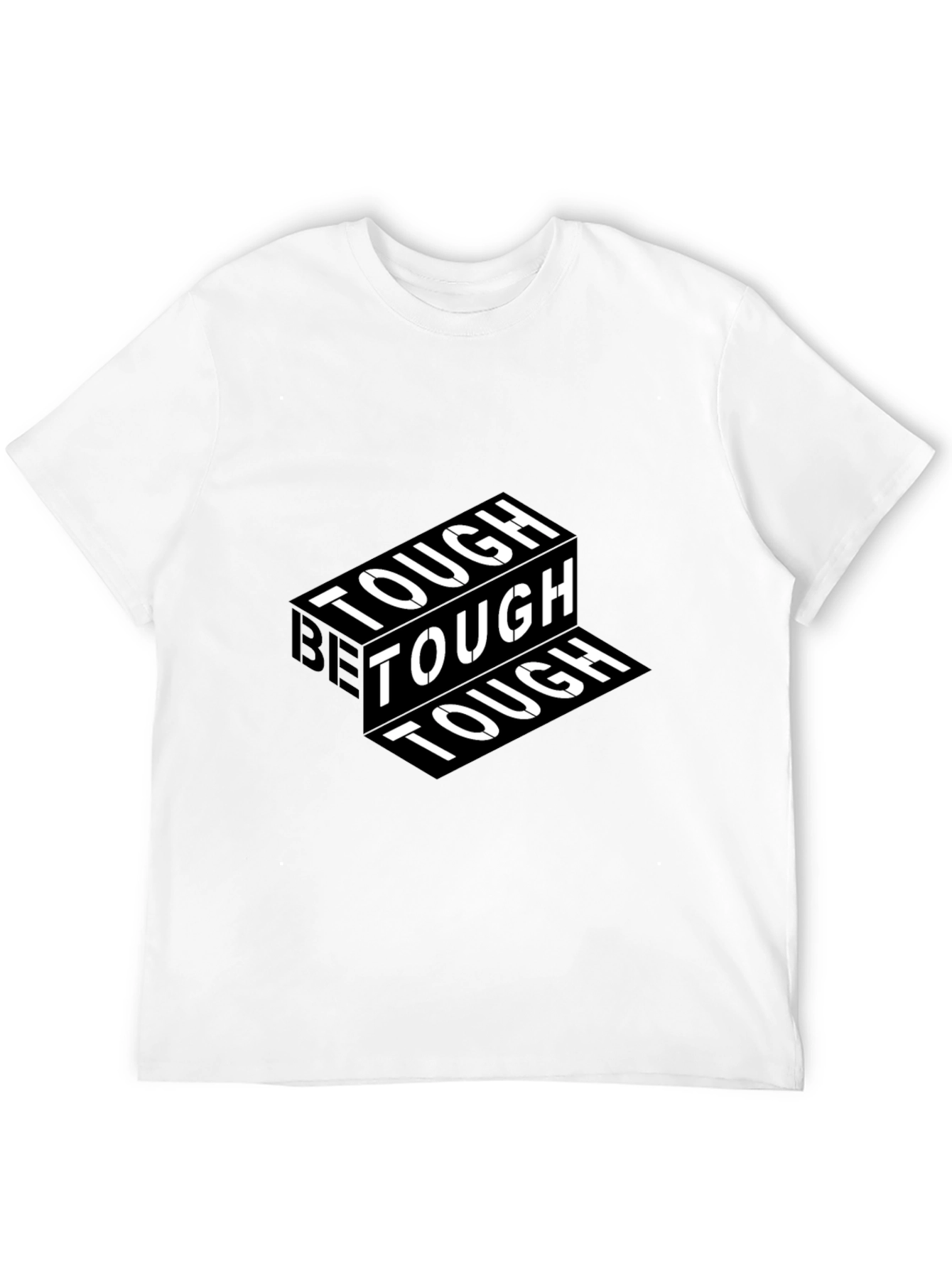 Black Be Tough Graphic Print Black T-Shirt view 12