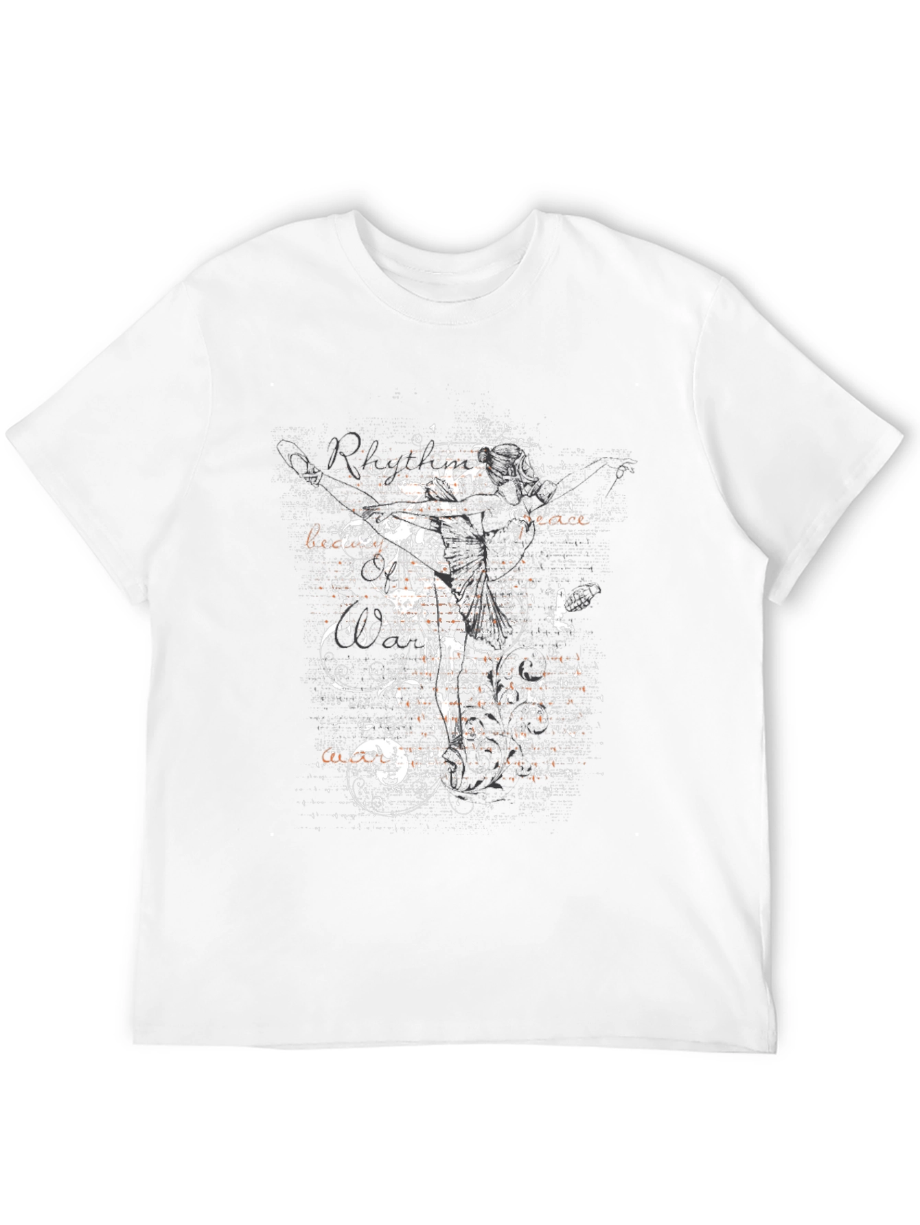 Black Abstract Graphic Print Black T-Shirt view 12