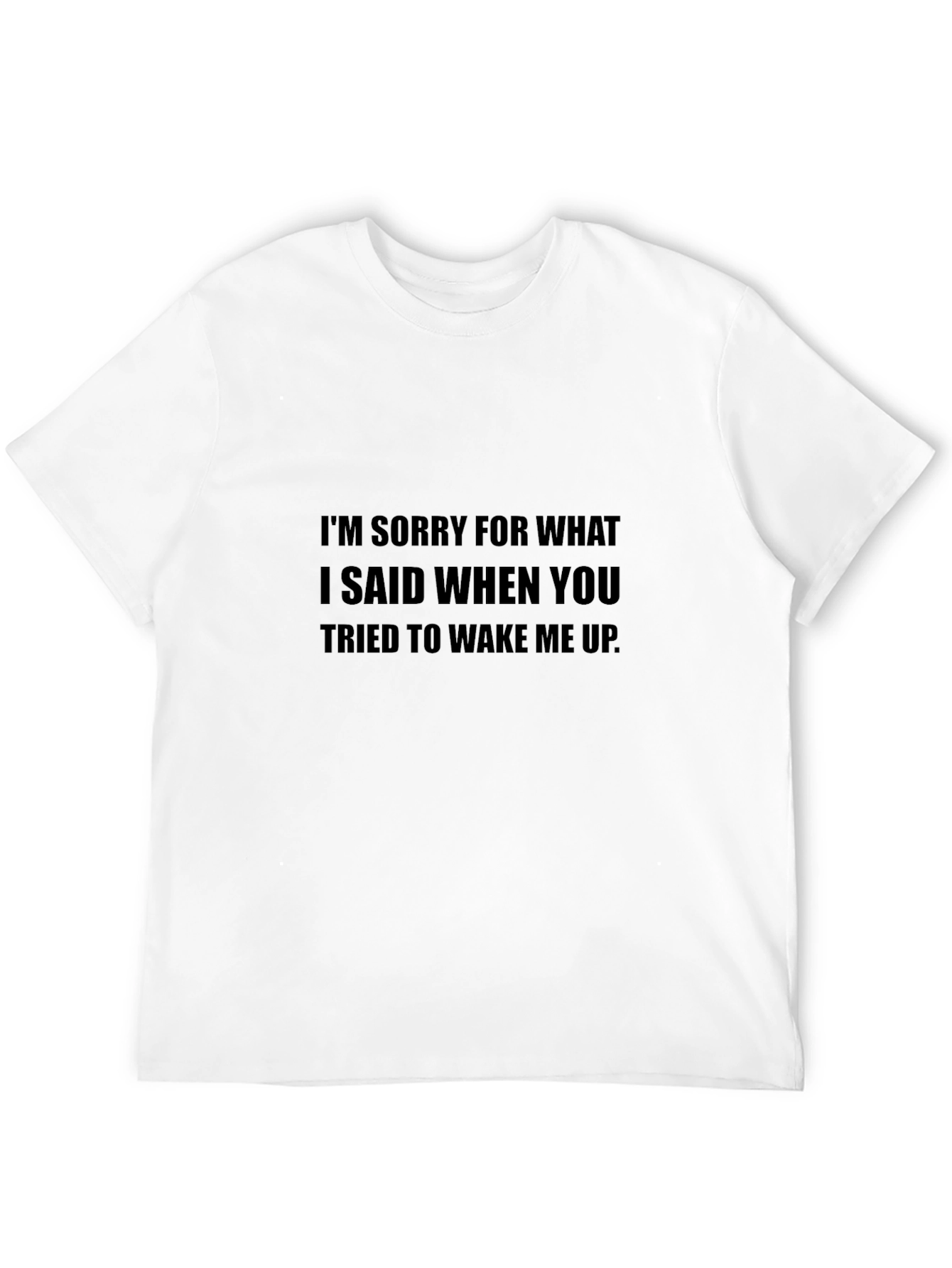 Black Sarcastic Apology T-Shirt - Funny Sleepyhead Tee view 12