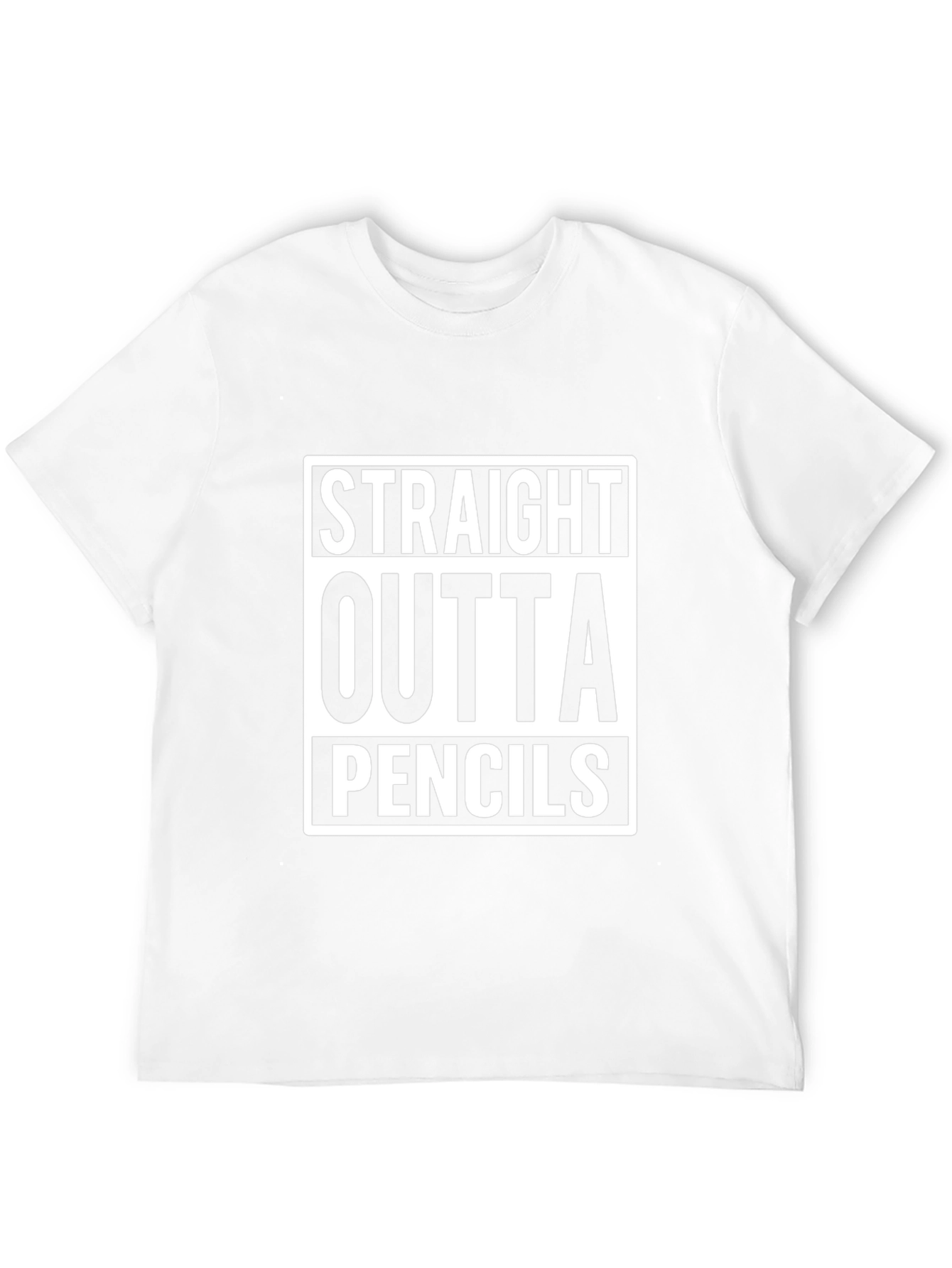 Black Straight Outta Pencils T-Shirt - Funny Graphic Tee view 12