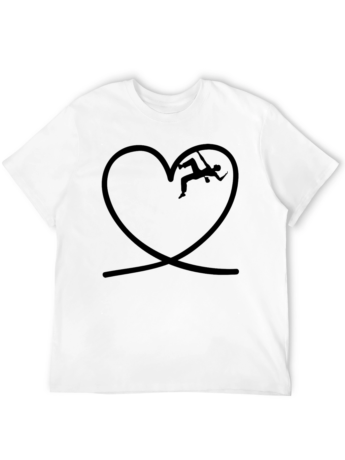 Black Climbing Heart Graphic T-Shirt - Black view 12