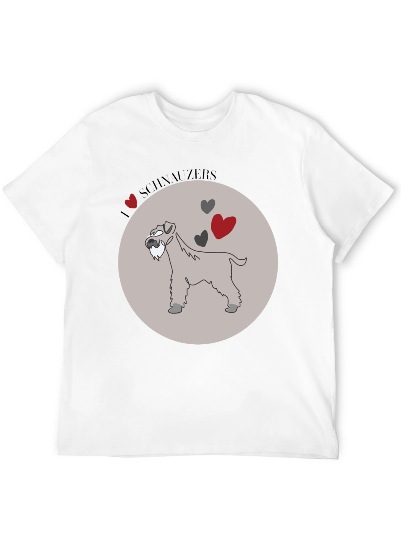 Black I Love Schnauzers Graphic Tee - Black Cotton Blend view 12