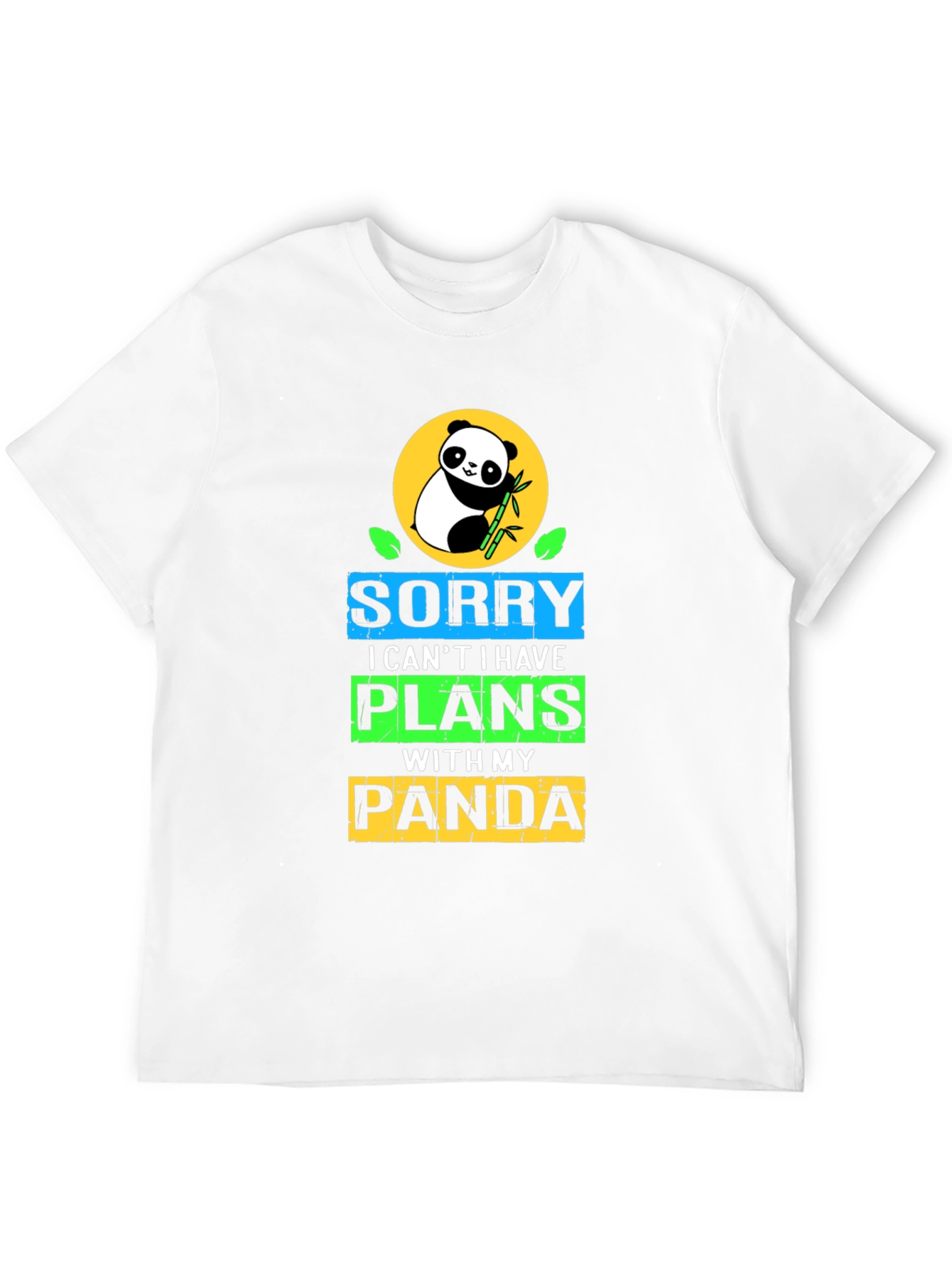 Black Sorry I Have Plans With My Panda T-Shirt view 12