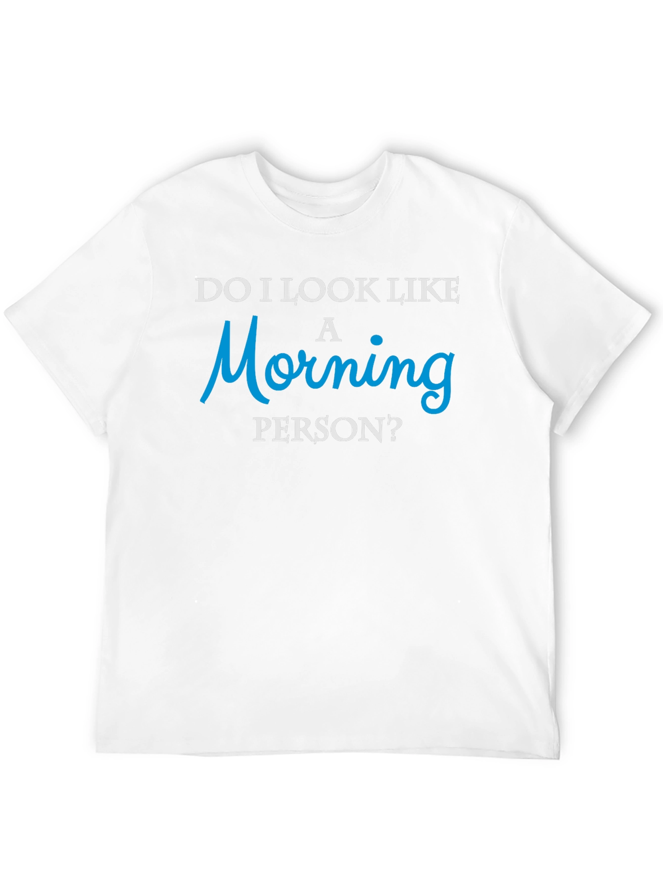 Black Funny "Morning Person?" Graphic Tee view 12