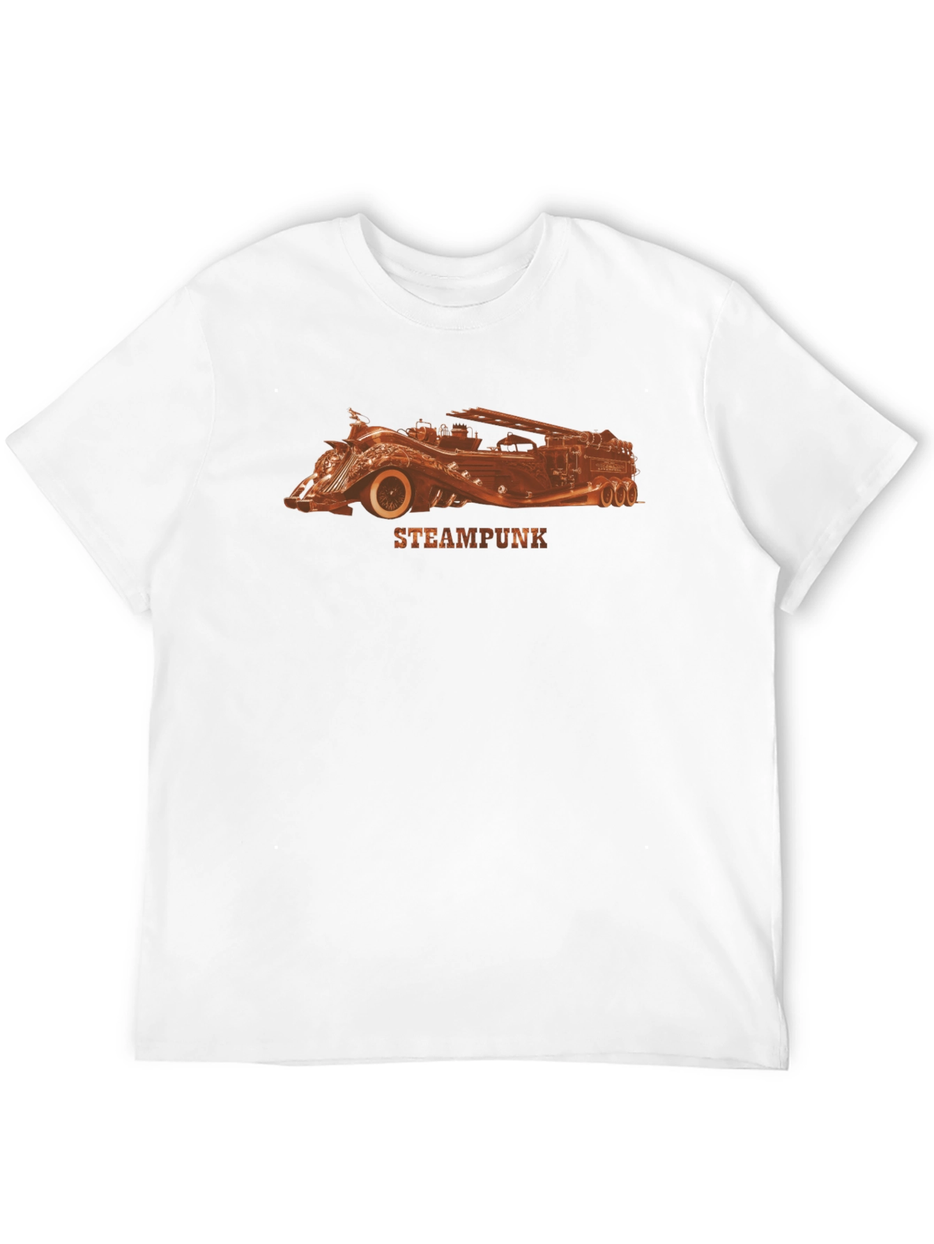 Black Steampunk Car Graphic T-Shirt view 12